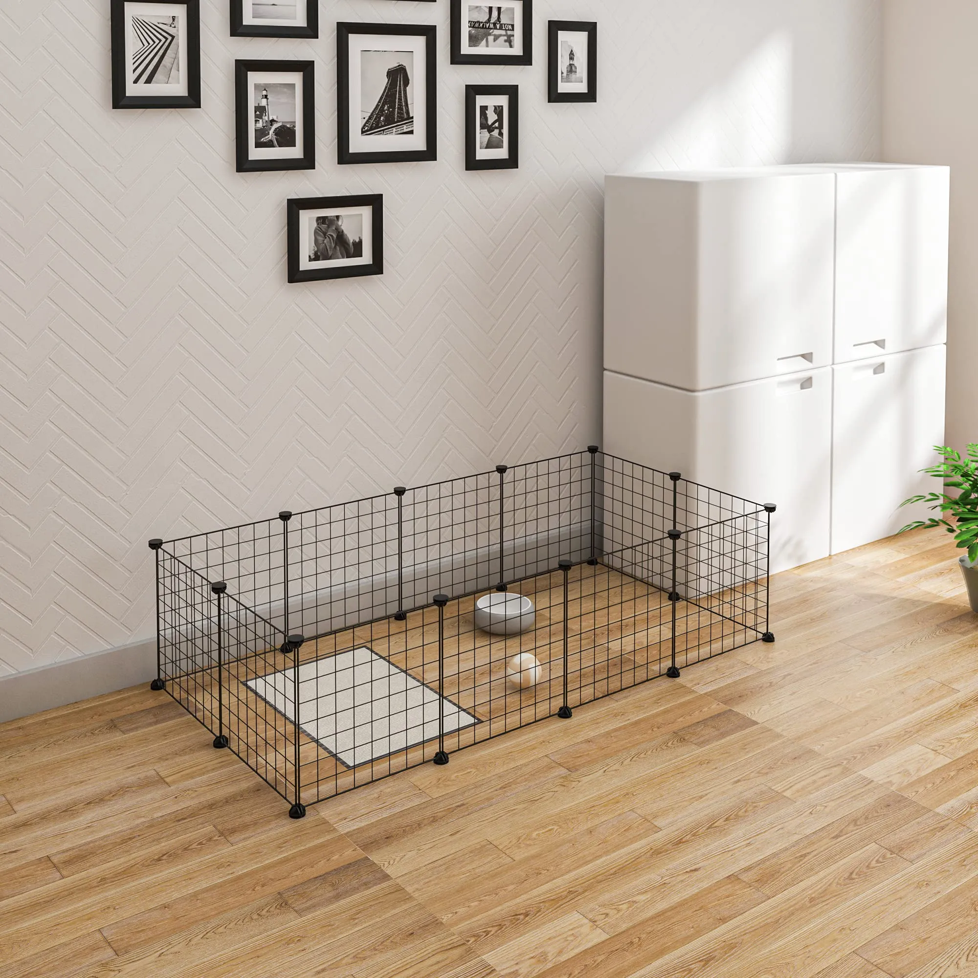 EUGAD Recinto per Coniglio Piccoli da Interno, DIY Recinzione Modulare - immagine 2