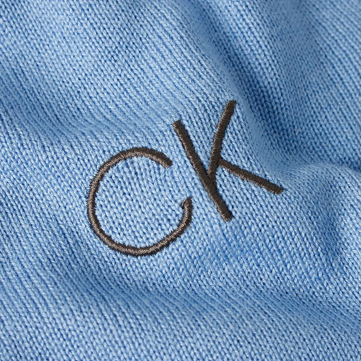Calvin Klein Uomo Maglione Golf Girocollo - Blu mélange - S - immagine 5