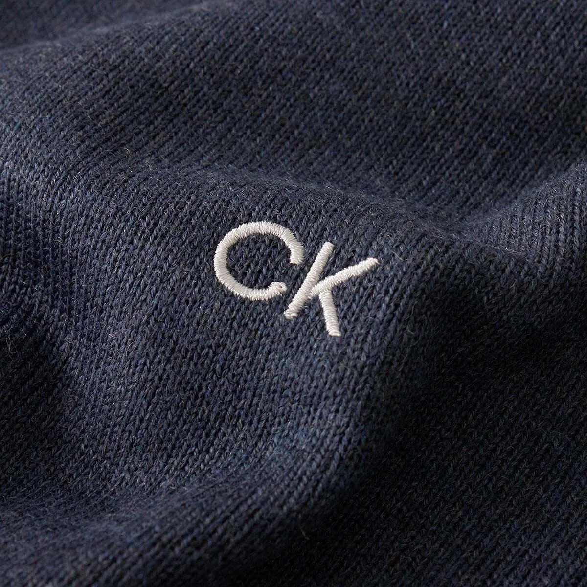 Calvin Klein Uomo Maglione Golf Girocollo - Blu Navy mélange - 3XL - immagine 4