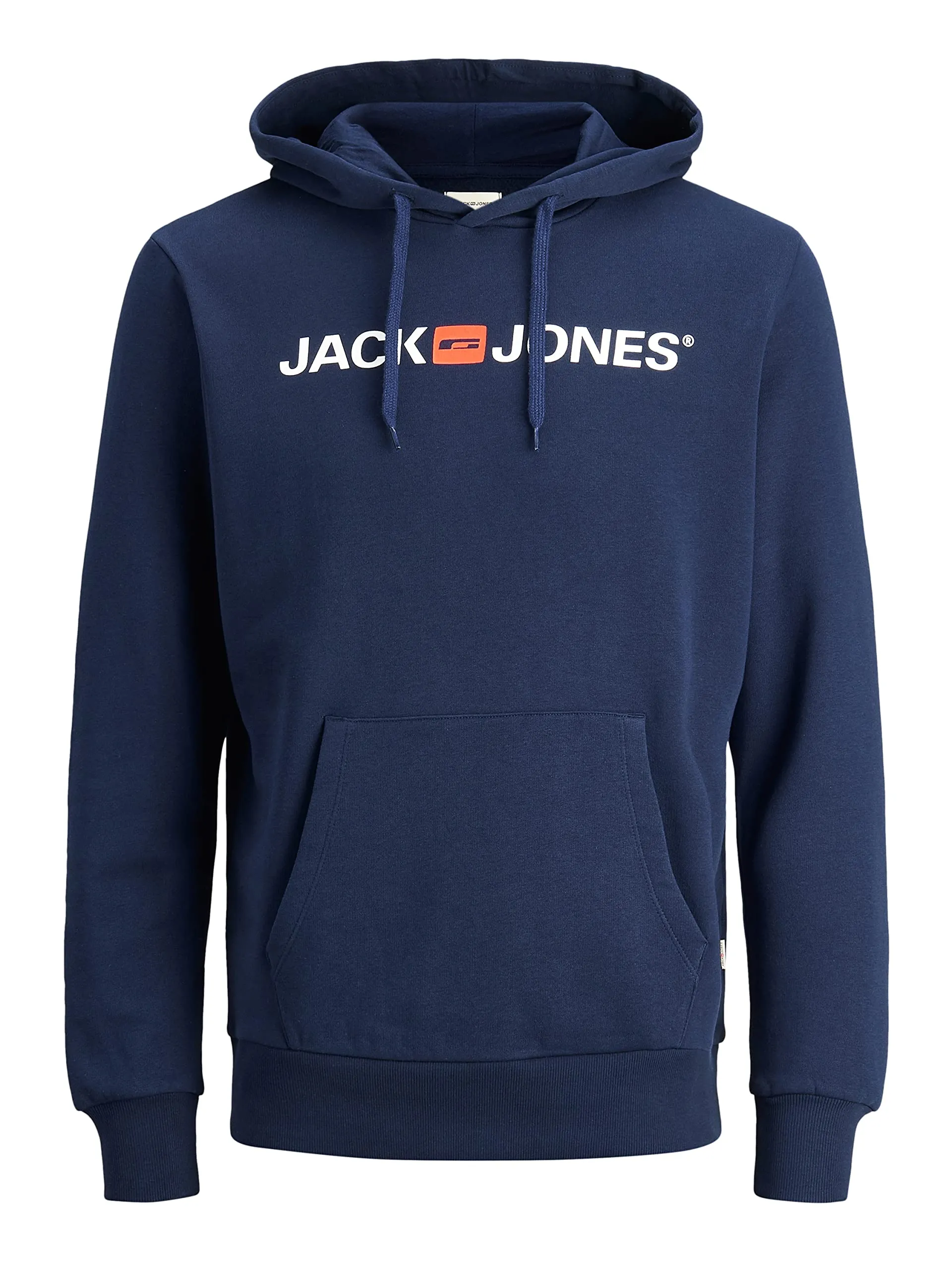 JACK & JONES - Felpa da uomo con cappuccio e logo, Blu (Insignia Blue/Reg Fit), XL - immagine 1