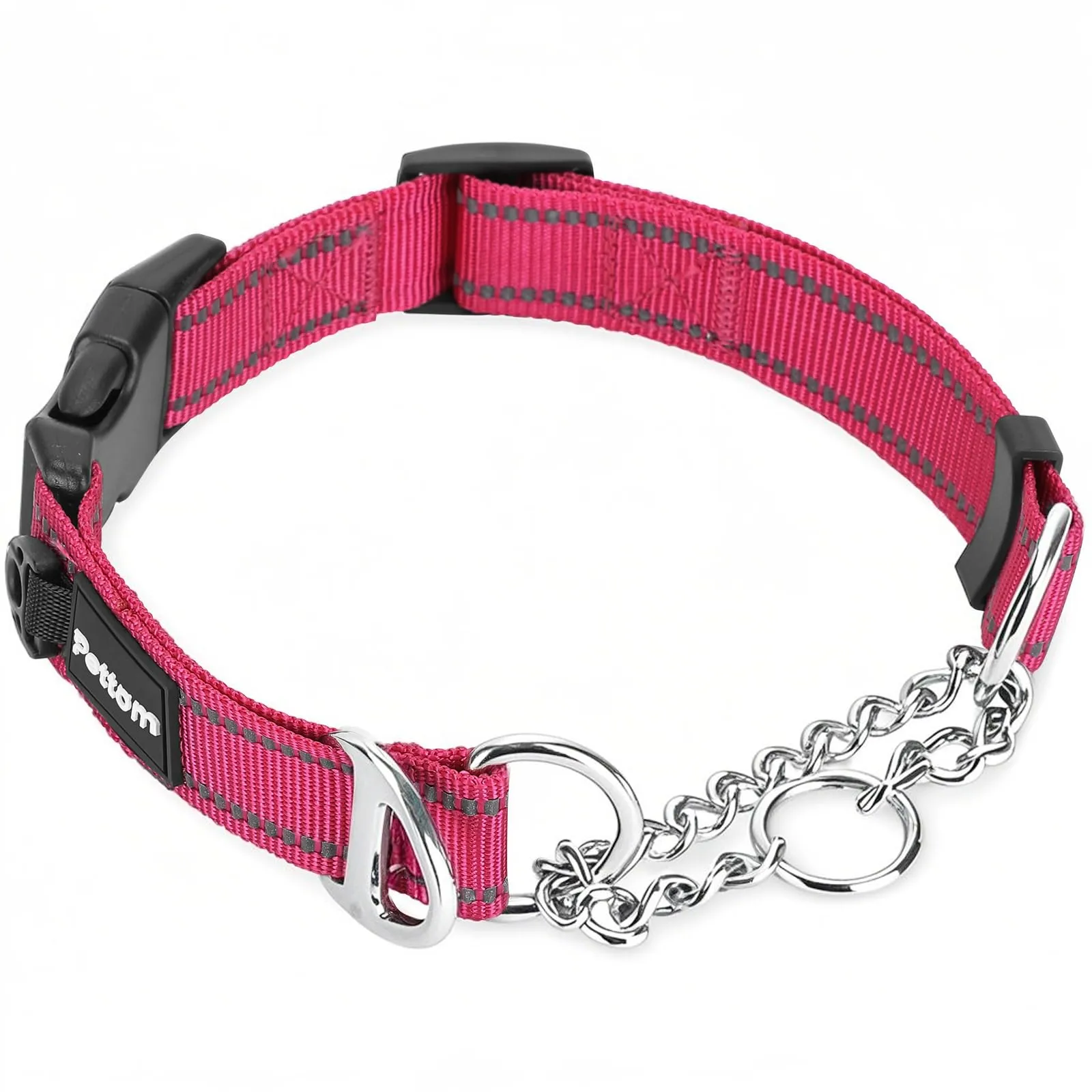 PETTOM Collare Semistrozzo Cane, Sicurezza, Regolabile, Riflettente - immagine 1