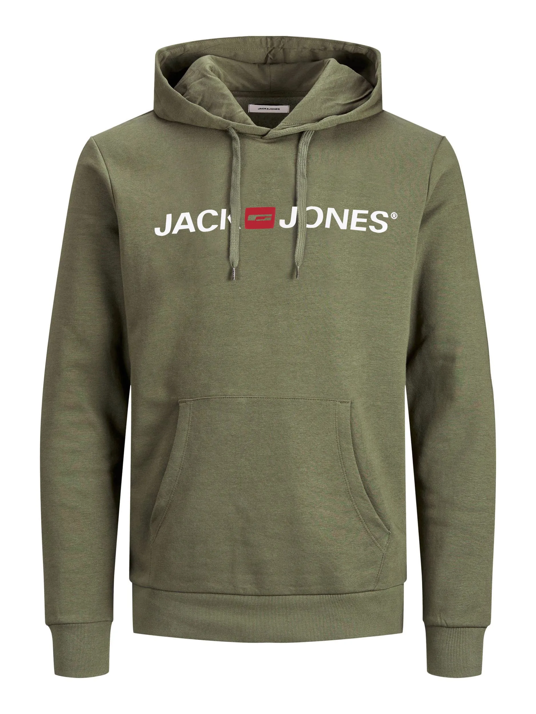 JACK & JONES Felpa con Cappuccio da Uomo con Logo, Verde (Dusty Olive/Reg Fit), XXL (EU) Uomo - immagine 1