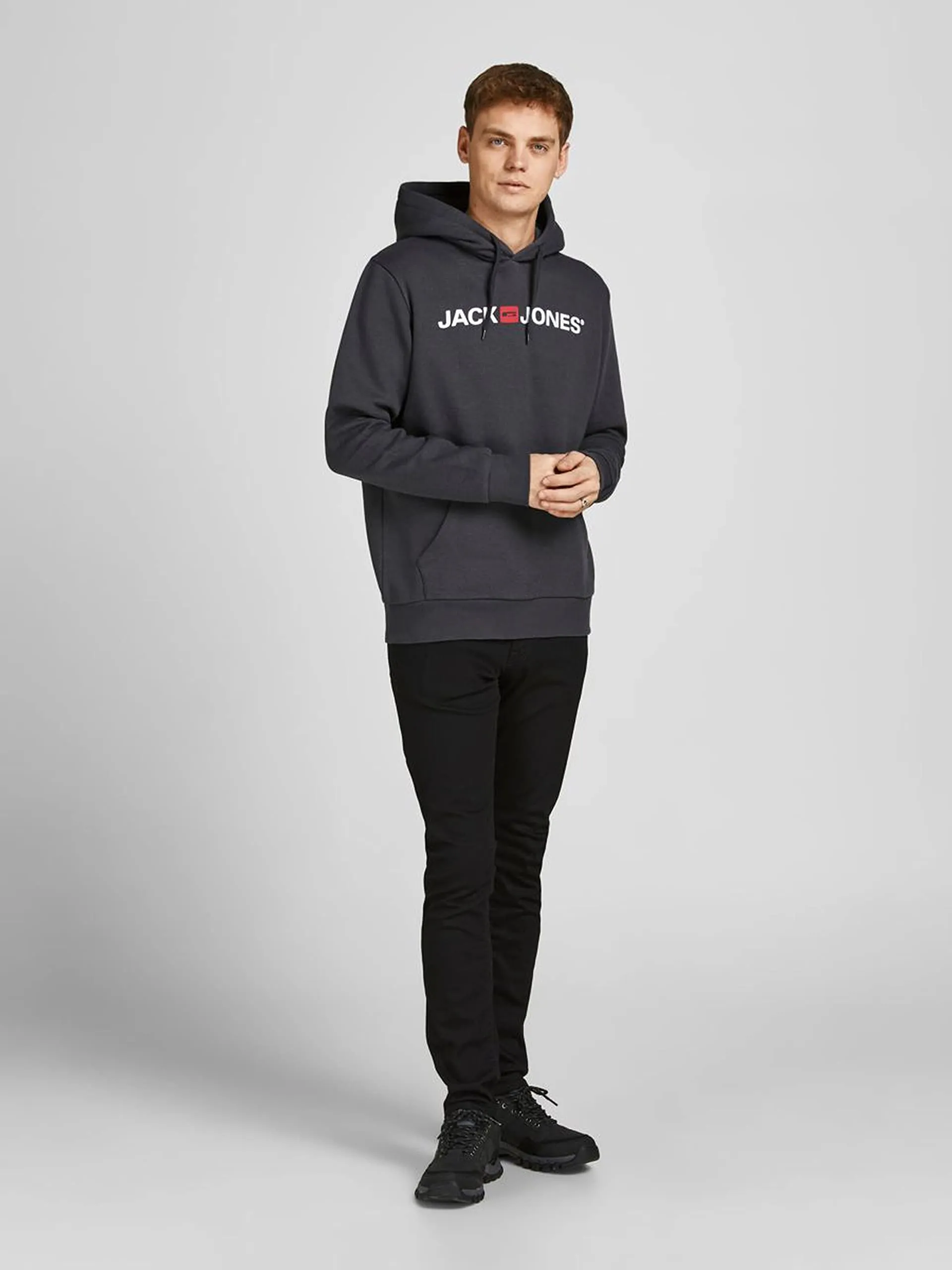 Jack & Jones Jjecorp - Felpa con Cappuccio da Uomo con Logo (Confezione da - immagine 4