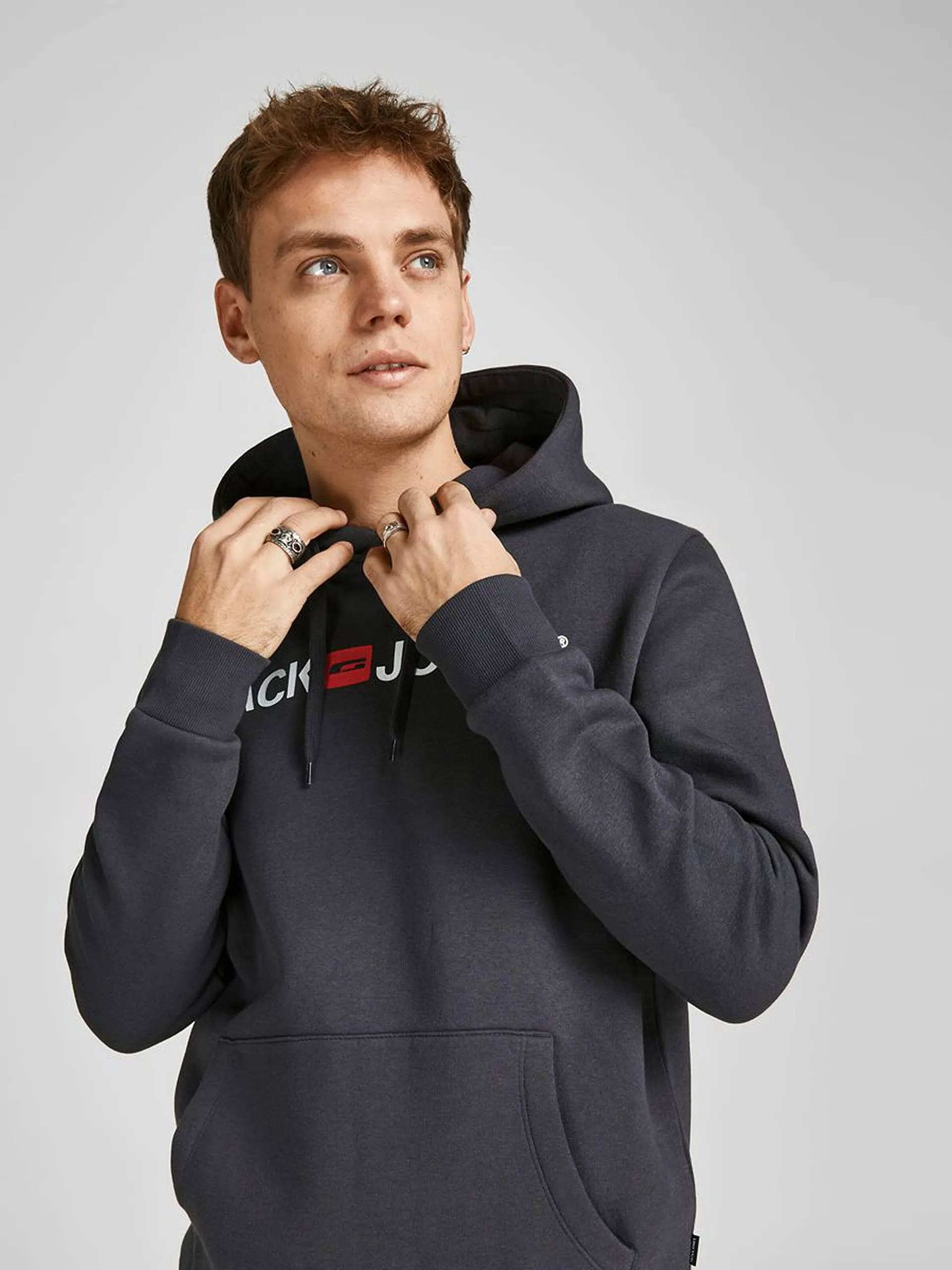 Jack & Jones Jjecorp - Felpa con Cappuccio da Uomo con Logo (Confezione da - immagine 7