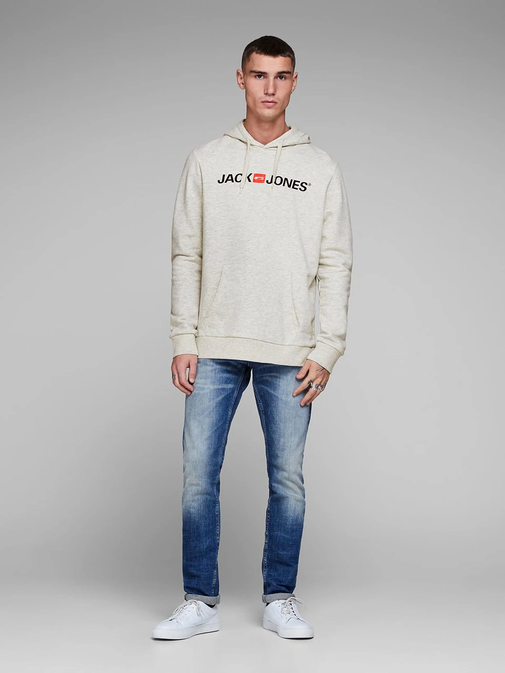 Jack & Jones Jjecorp - Felpa con Cappuccio con Logo PS da Uomo - immagine 3