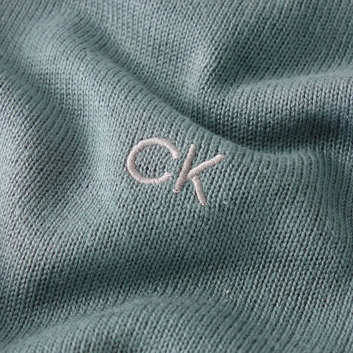 Calvin Klein Uomo Maglione Golf Girocollo - Salvia - L - immagine 2