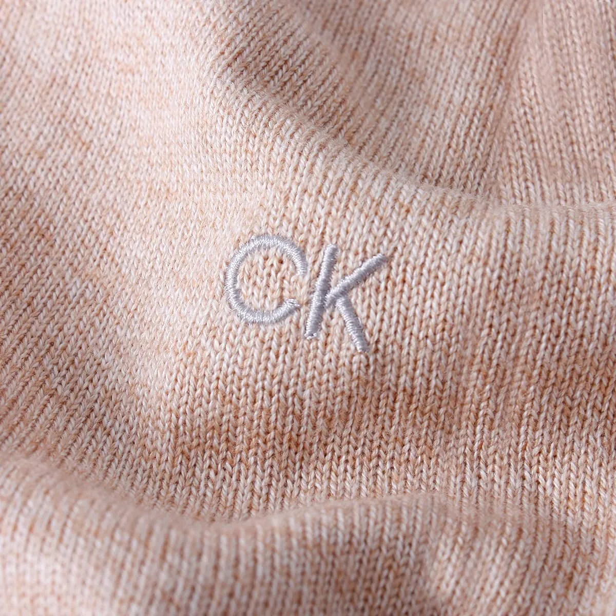 Calvin Klein Uomo Maglione Golf Girocollo - Caramello mélange - S - immagine 5