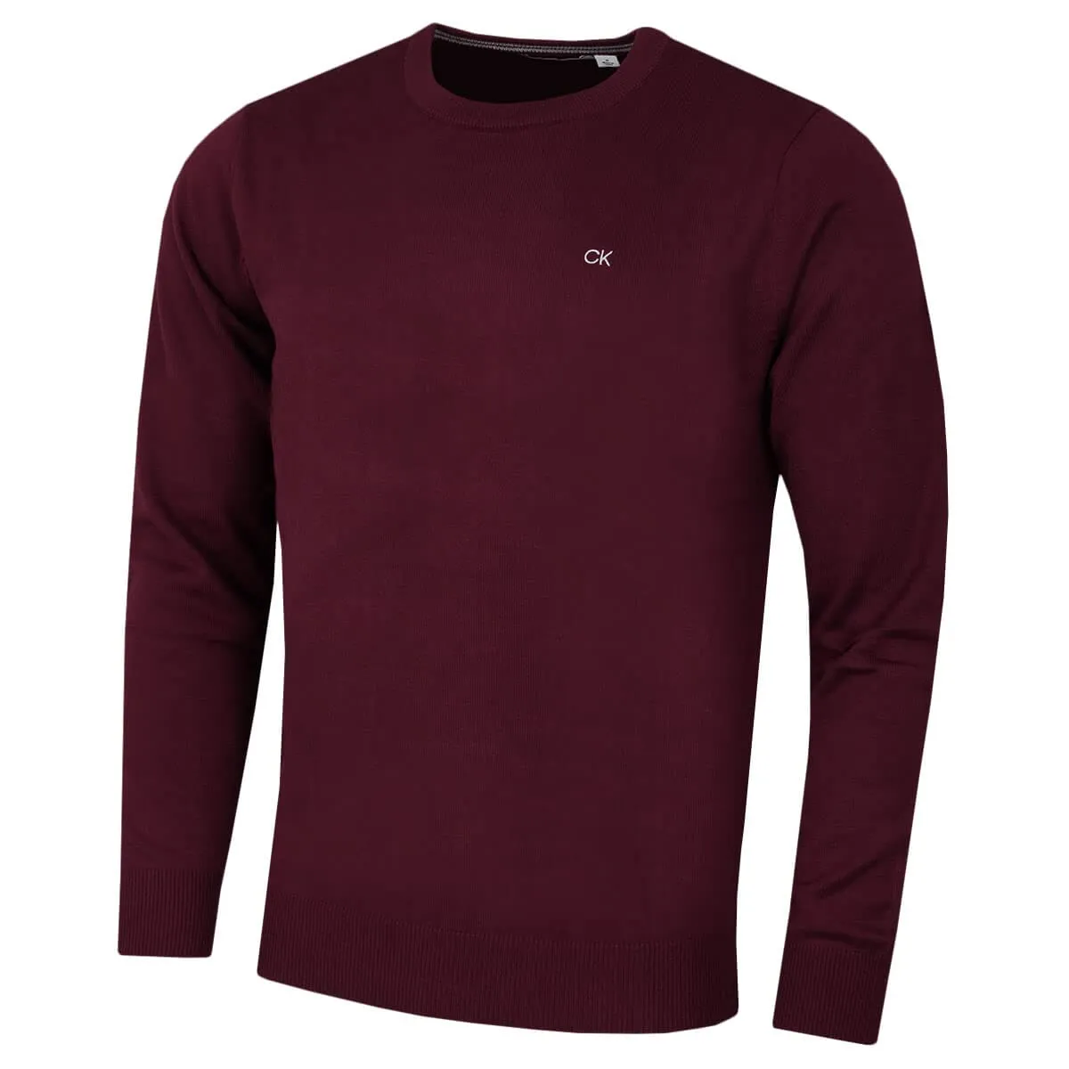 Calvin Klein Uomo Maglione Golf Girocollo - Borgogna Francese - XXL - immagine 1