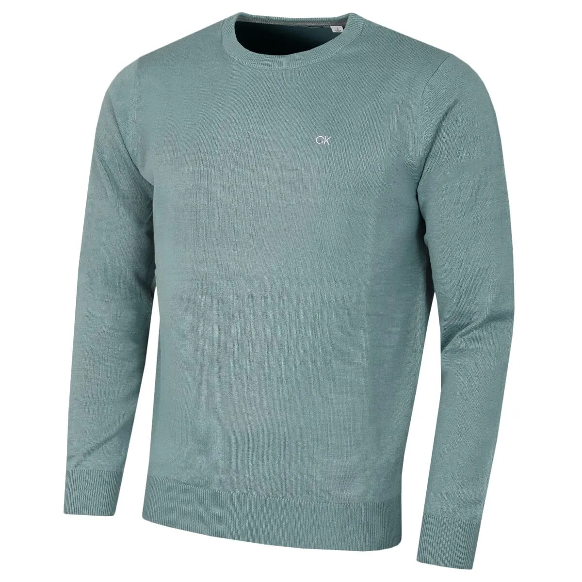 Calvin Klein Uomo Maglione Golf Girocollo - Salvia - M - immagine 1