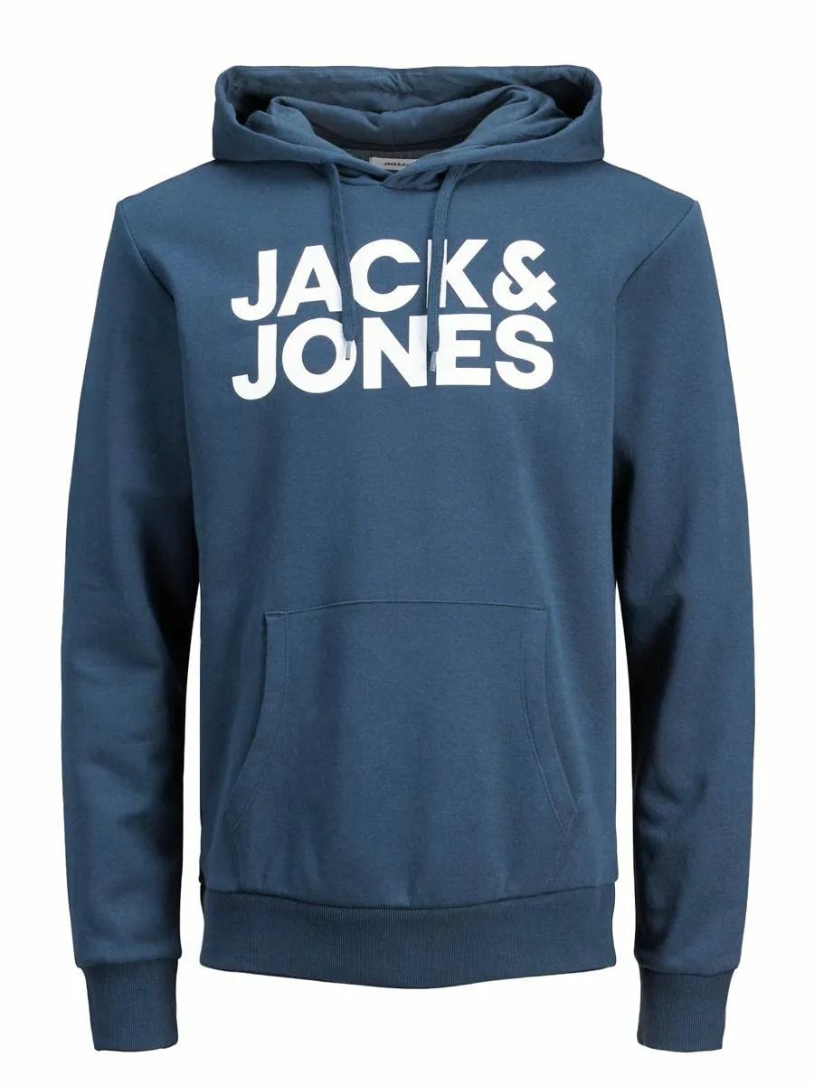 Jack & Jones Jjecorp - Felpa con Cappuccio da Uomo con Logo (Confezione da - immagine 1