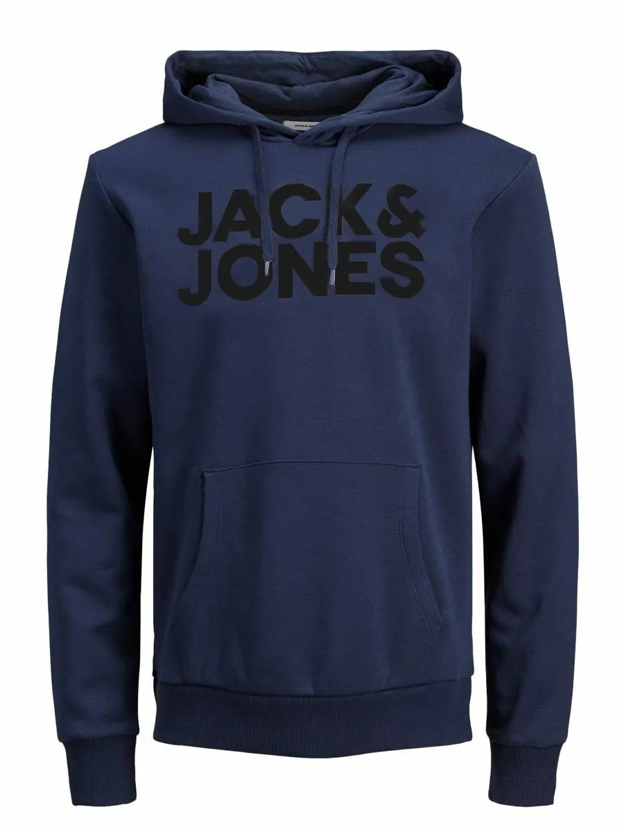 Jack & Jones Jjecorp - Felpa con Cappuccio da Uomo con Logo (Confezione da - immagine 1
