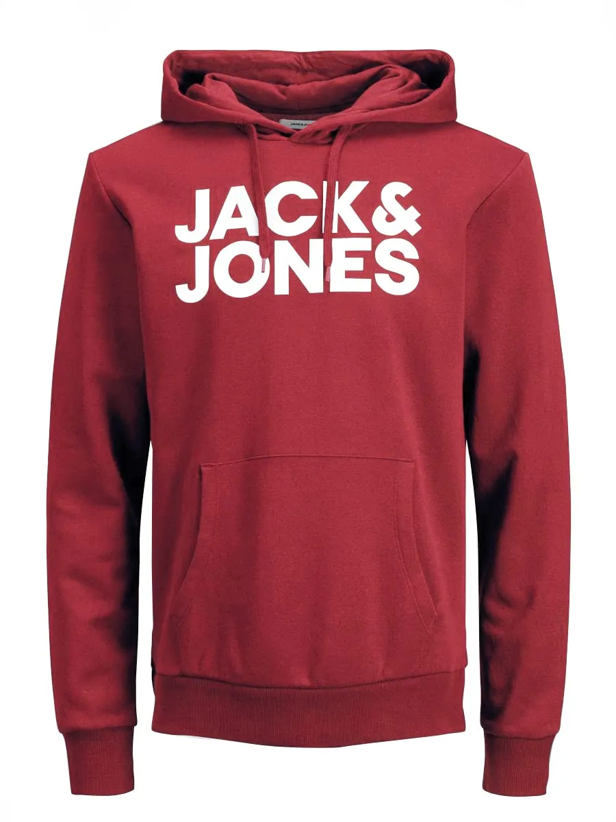 Jack & Jones Jjecorp - Felpa con Cappuccio da Uomo con Logo (Confezione da - immagine 1