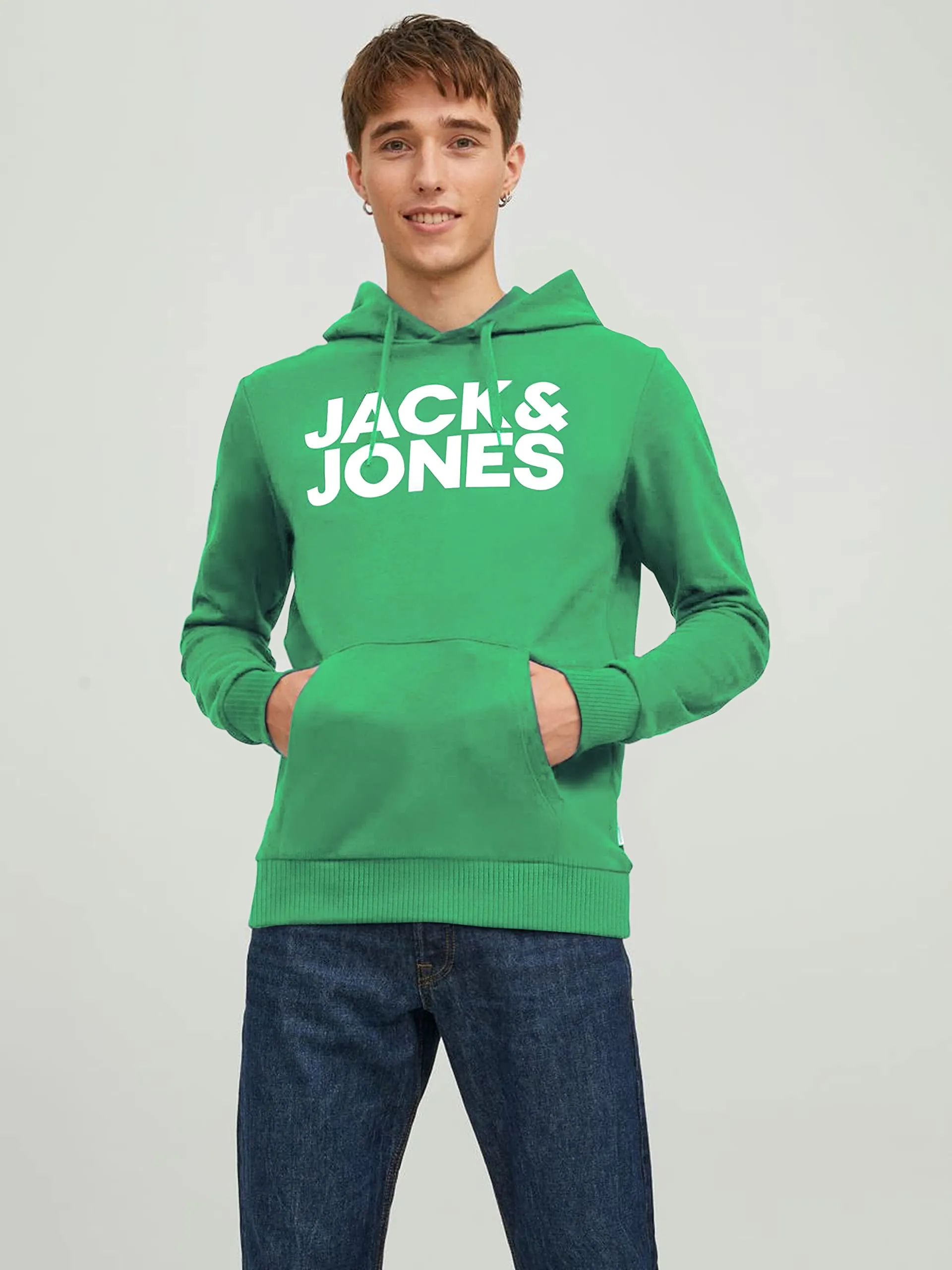 JACK & JONES Felpa con Logo Hoodie, XL - immagine 2