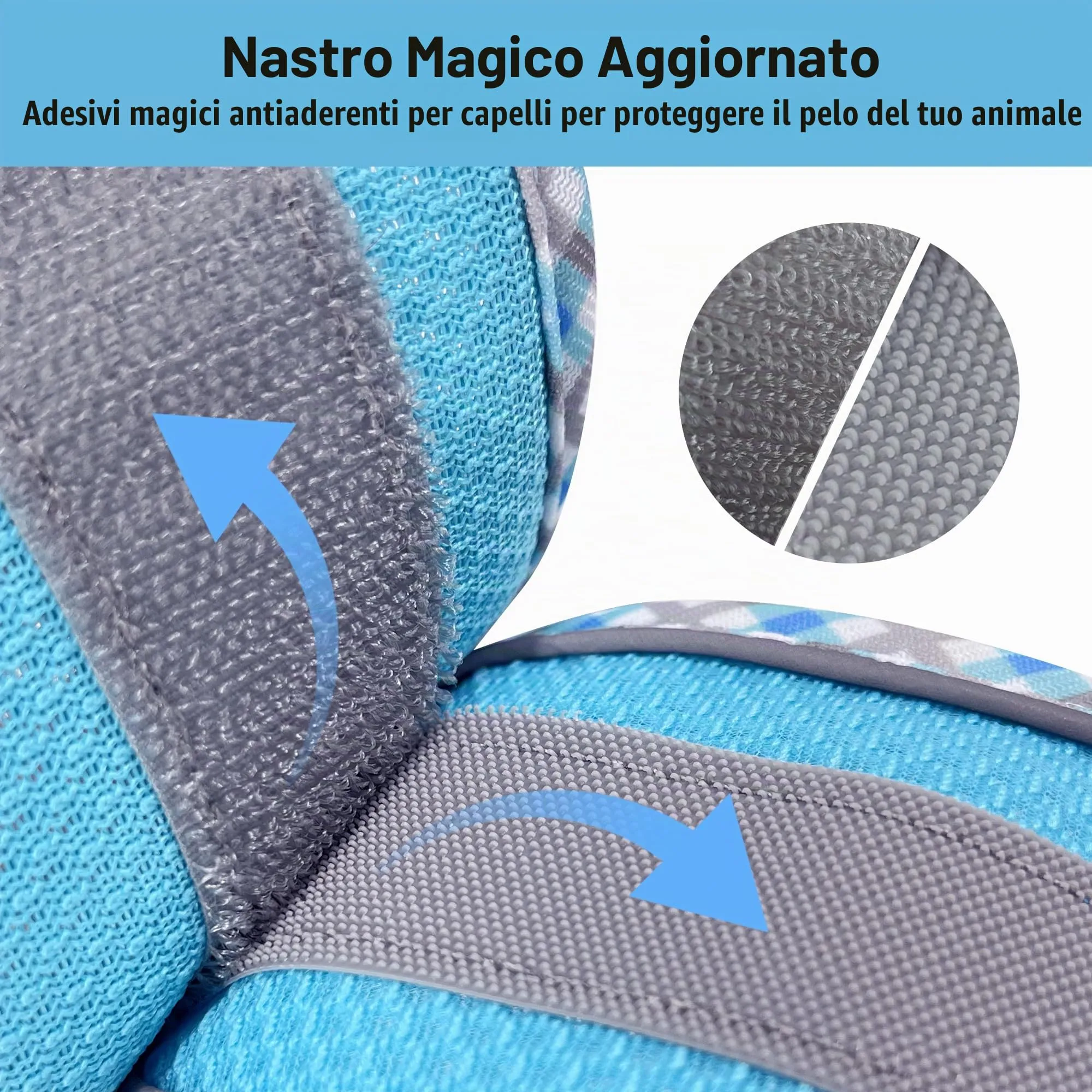 AIITLE Pettorina per cani anti-fuga, gilet anti-tiro con guinzaglio, strisce riflettenti, imbracature regolabili per animali domestici all'aperto per cani di taglia media, Blu XXXS - immagine 5