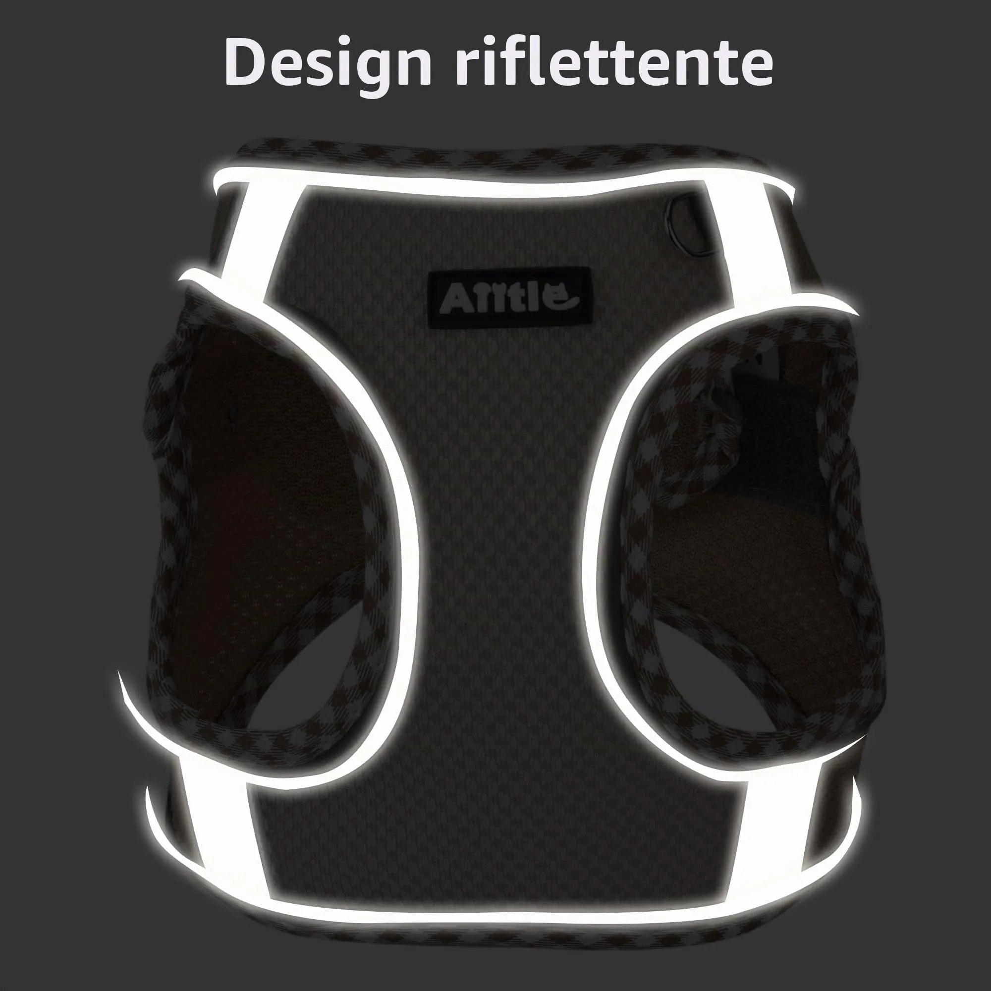 AIITLE Pettorina per cani anti-fuga, gilet anti-tiro con guinzaglio, strisce riflettenti, imbracature regolabili per animali domestici all'aperto per cani di taglia media, Blu XXS - immagine 5