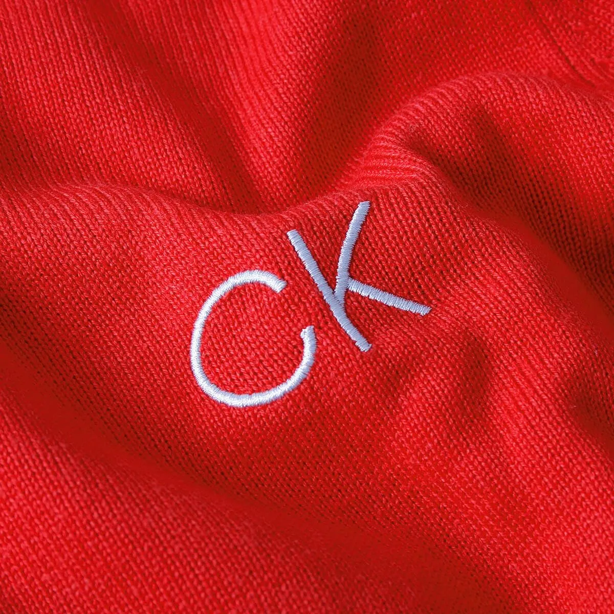 Calvin Klein Uomo Maglione Golf Girocollo - Rosso - 3XL - immagine 2