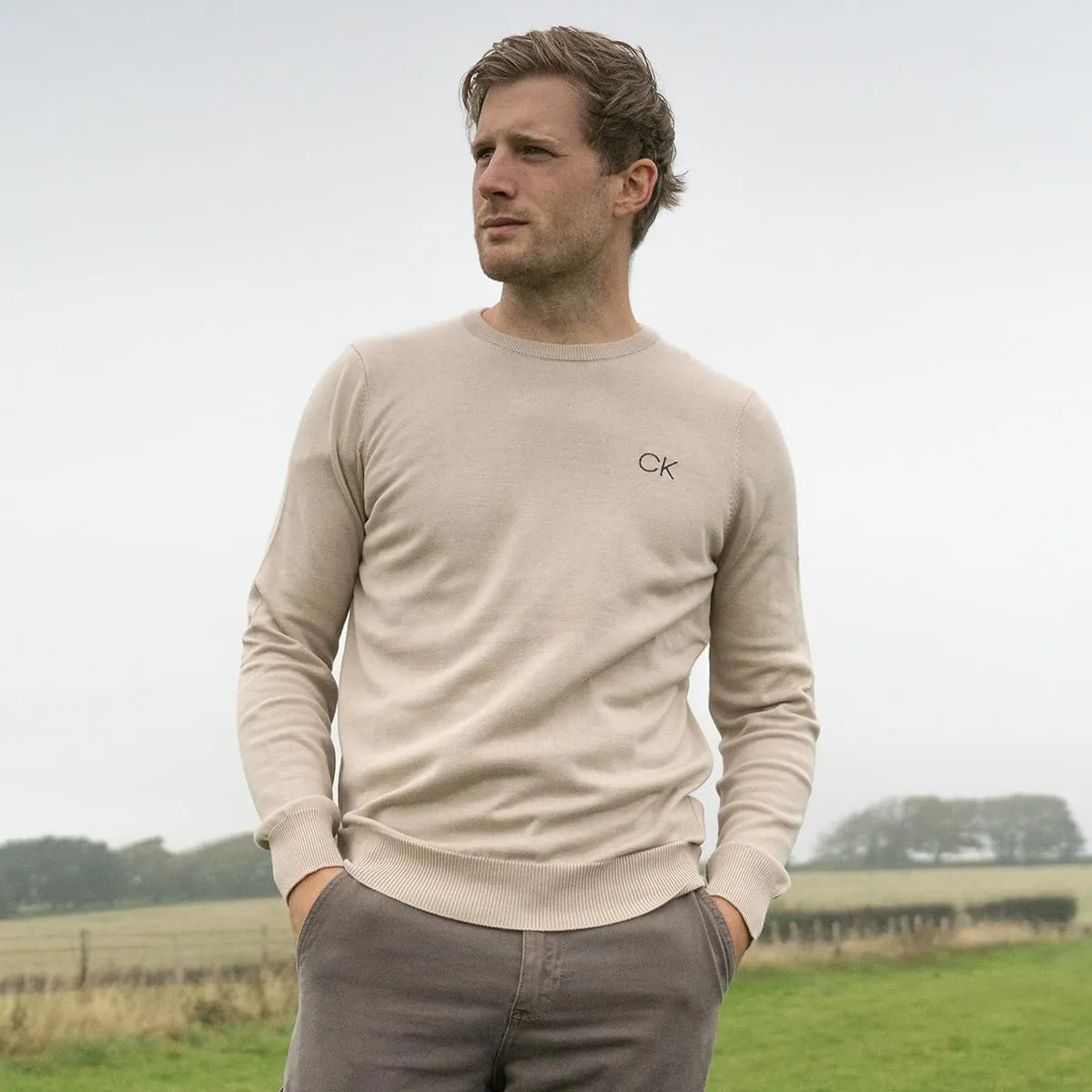 Calvin Klein Uomo Maglione Golf Girocollo - Latte - 3XL - immagine 3