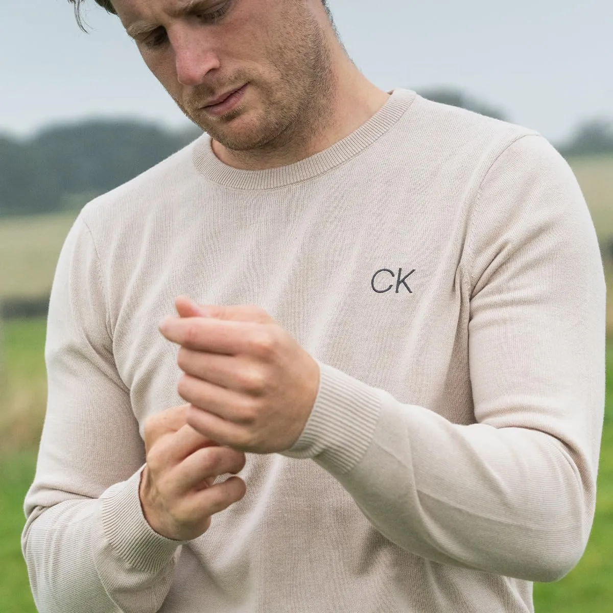 Calvin Klein Uomo Maglione Golf Girocollo - Latte - 3XL - immagine 6