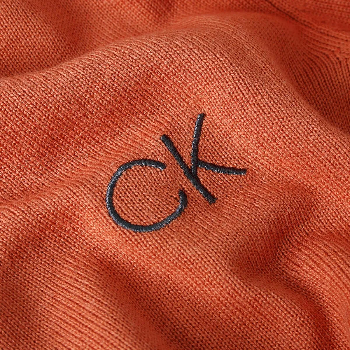 Calvin Klein Uomo Maglione Golf Girocollo - Arancione - 4XL - immagine 2