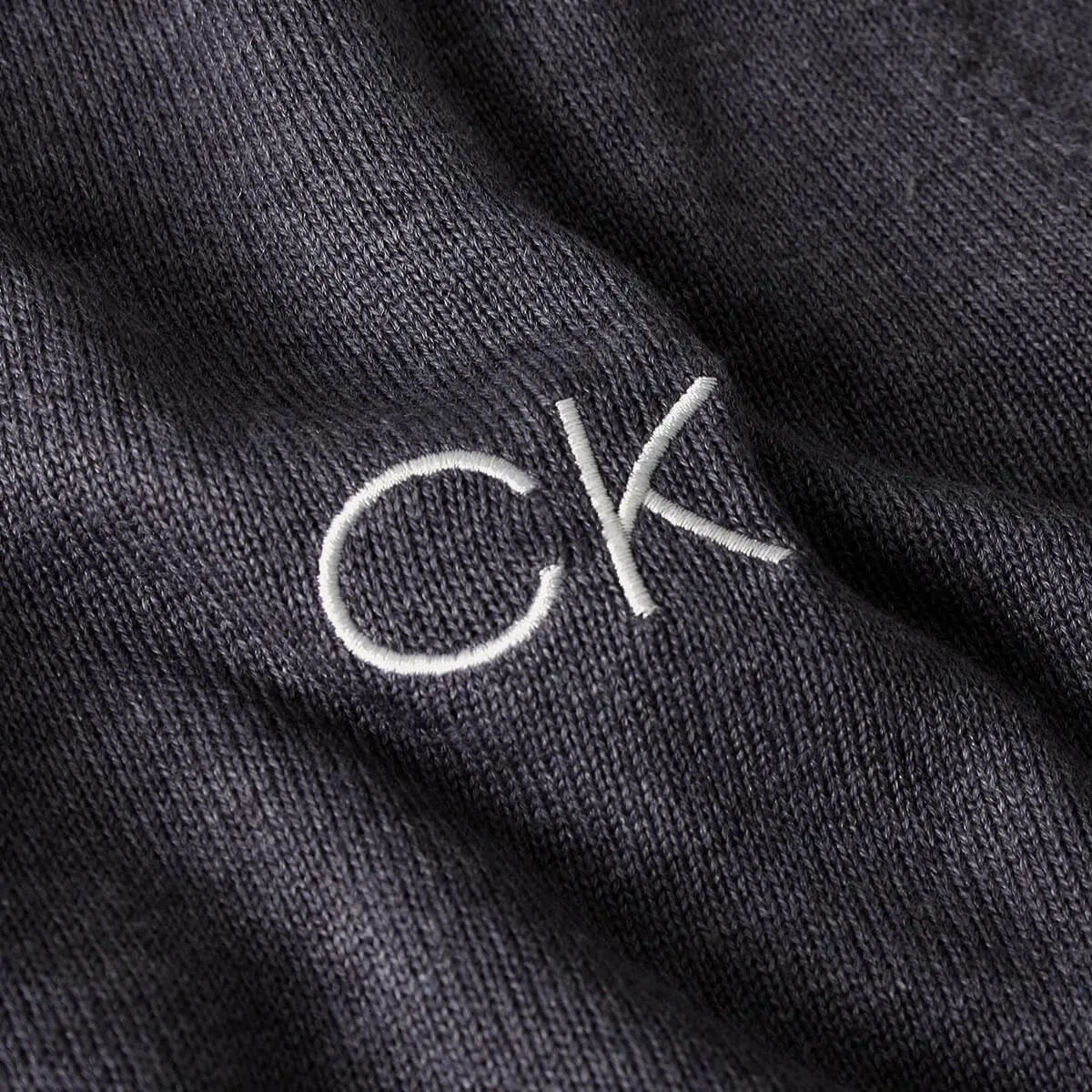 Calvin Klein Uomo Maglione Golf Girocollo - Grigio Acciaio - S - immagine 2
