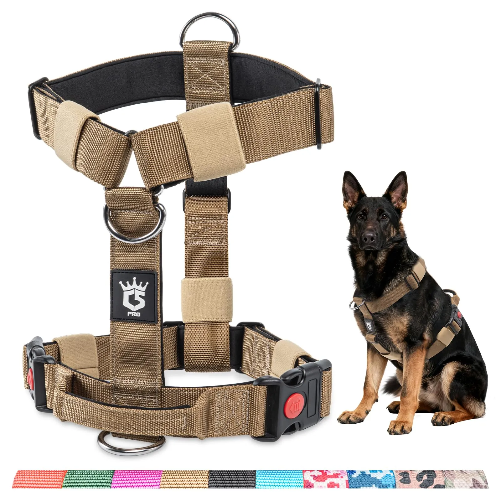 TSPRO Pettorina Cane Robusta No Pull con Maniglia per Cani Medi e Grandi - immagine 1