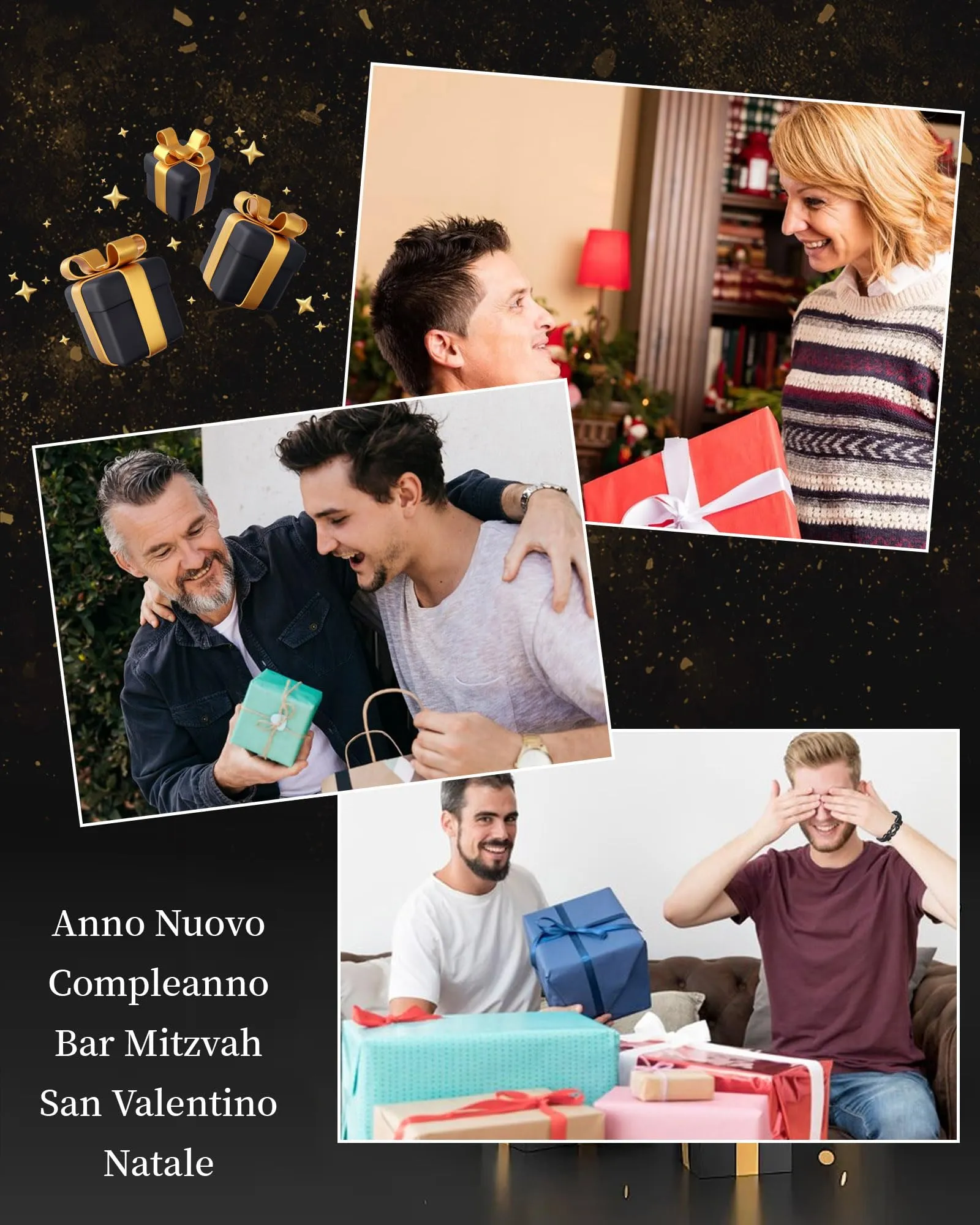 SUNSH Regalo per Figlio, Bracciale Figlio, Bracciale in Pelle per Ragazzo, Regali D'amore per Figli, Regalo per Figlii/Uomo, Natale, Compleanni, Laurea, Scuola-21,5 cm - immagine 6