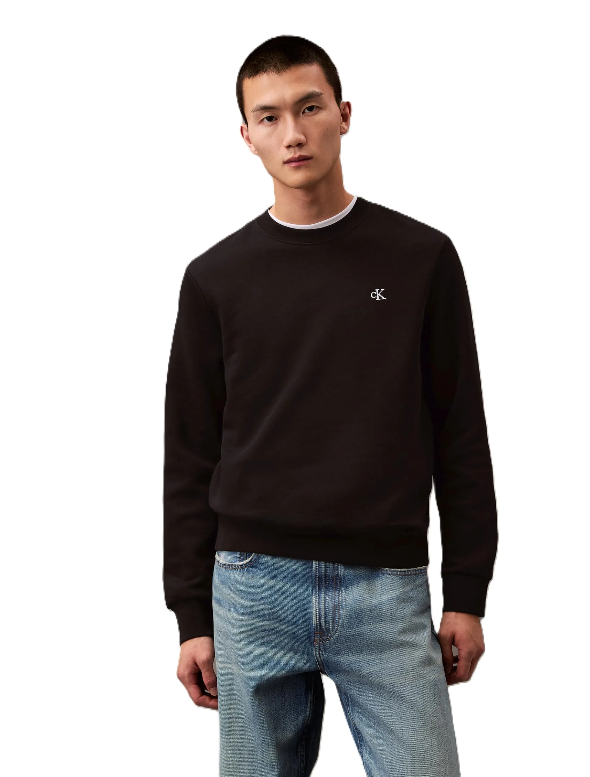 Calvin Klein Felpa Uomo in Pile con Logo Archive, Black Beauty., XX-Large - immagine 1