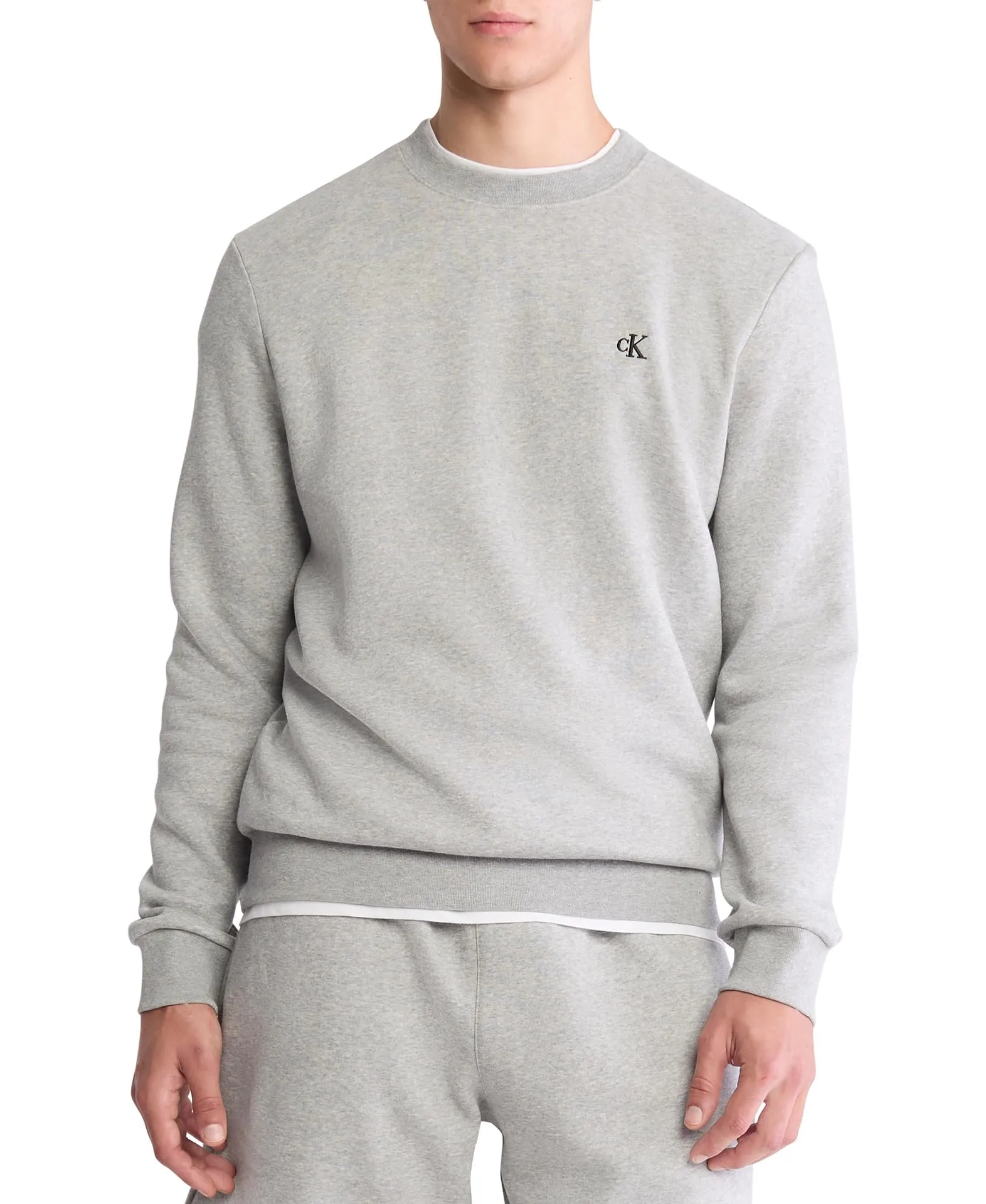 Calvin Klein Felpa Uomo in Pile con Logo Archive, L - immagine 1
