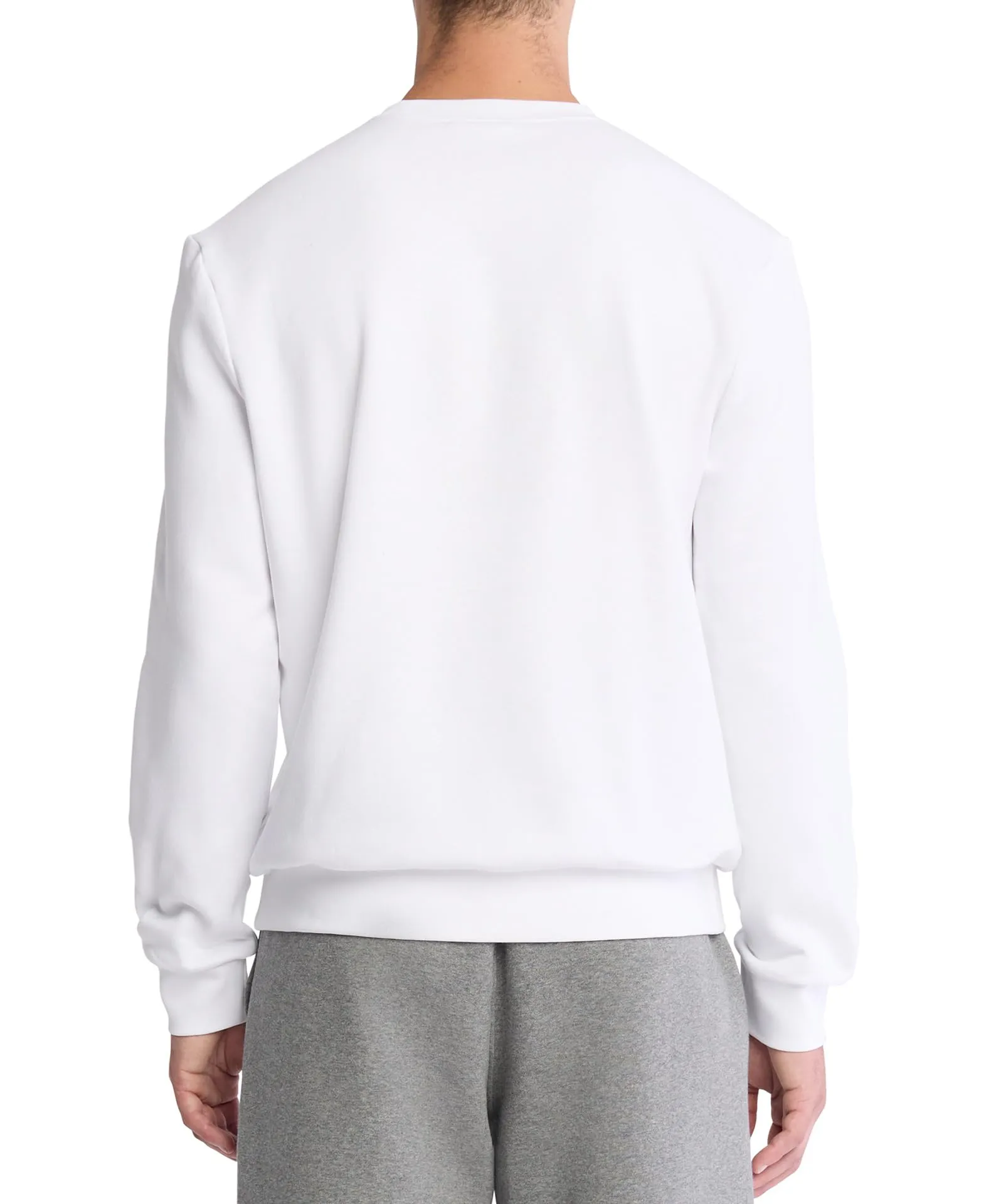 Calvin Klein Felpa in Pile da Uomo con Logo monogramma vestibilità Comoda, Bianco Brillante., Medium - immagine 2