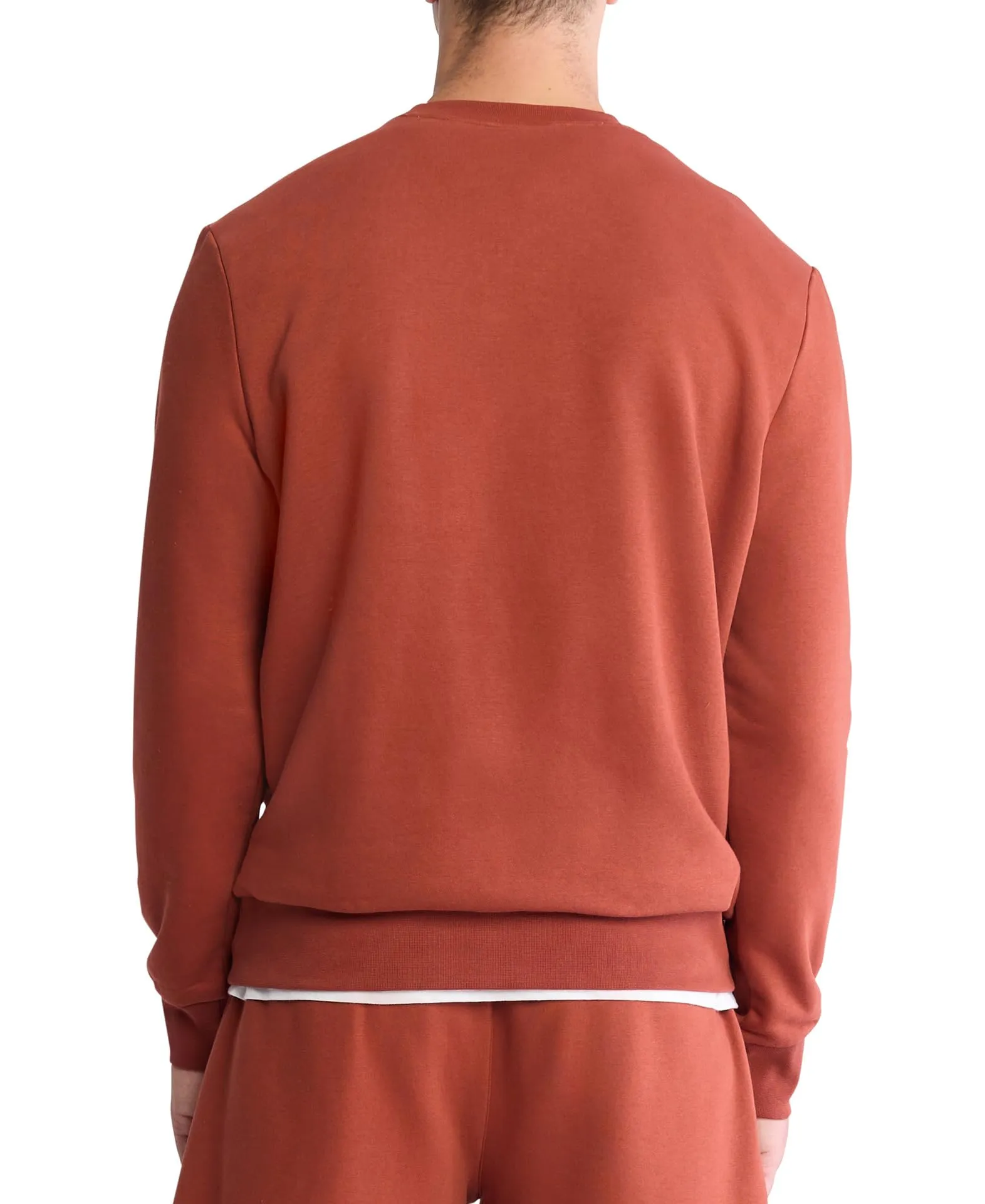 Calvin Klein Felpa in Pile da Uomo con Logo monogramma vestibilità Comoda, Russet arrosto, Small - immagine 2