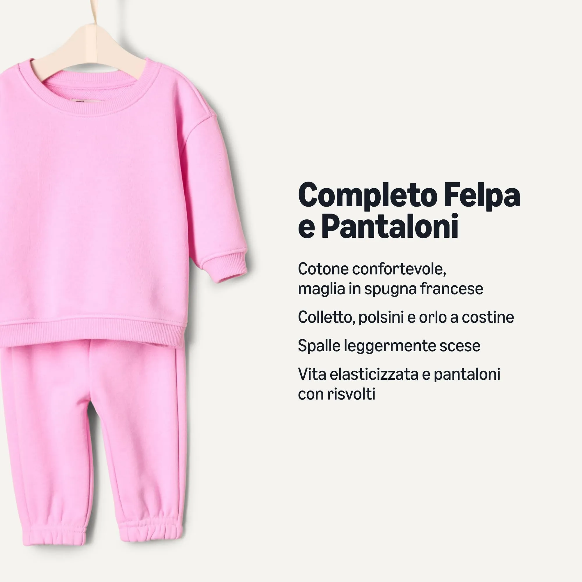 Amazon Essentials x Sofia Grainge Set con Felpa E Pantaloni Sportivi Unisex - Bimbi 0-24, Rosa, 3 Anni - immagine 2