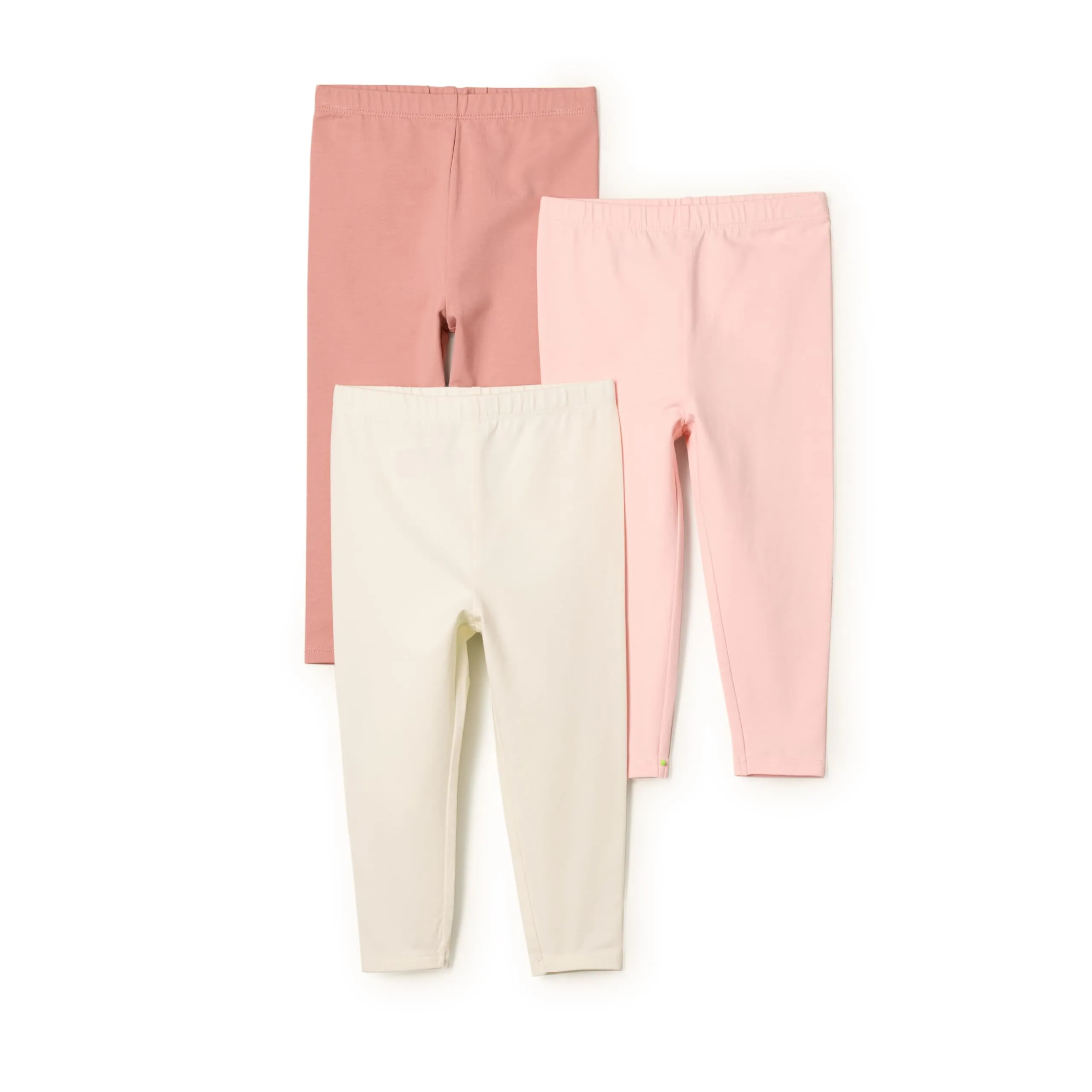 Amazon Essentials x Sofia Grainge Leggings alla Caviglia Traspiranti in Cotone Bimba 0-24, Confezione da 3, Avorio/Rosa/Terracotta, 3 Anni - immagine 1