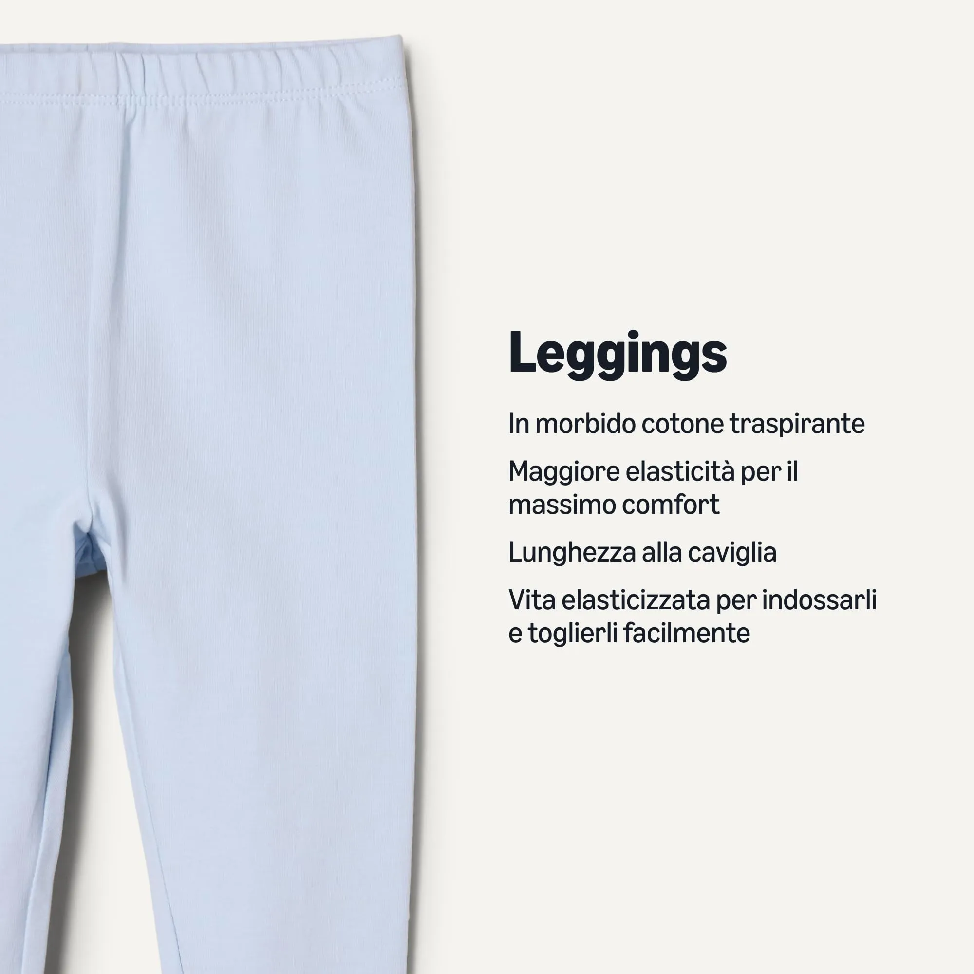 Amazon Essentials x Sofia Grainge Leggings alla Caviglia Traspiranti in Cotone Bambine e Ragazze, Confezione da 3, Blu Chiaro/Coniglietti/Righe, Prematuro - immagine 2