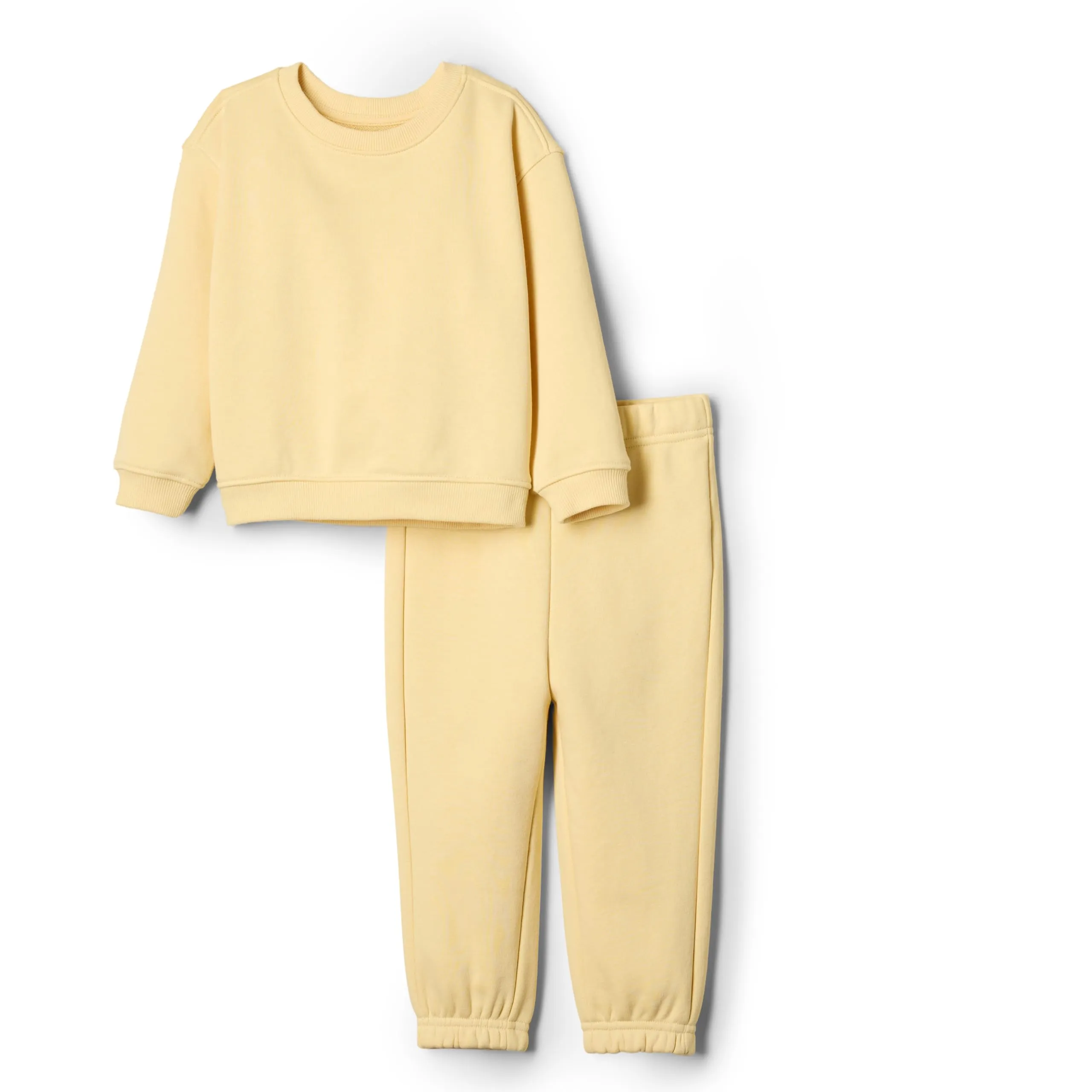 Amazon Essentials x Sofia Grainge Set con Felpa E Pantaloni Sportivi Unisex - Bimbi 0-24, Giallo Burro, 24 Mesi - immagine 1
