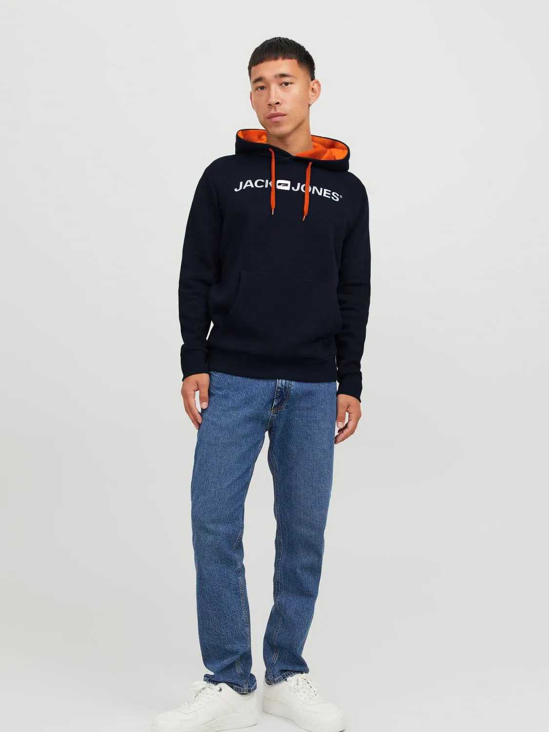 JACK & JONES - Felpa da uomo con cappuccio e logo, XS - immagine 3