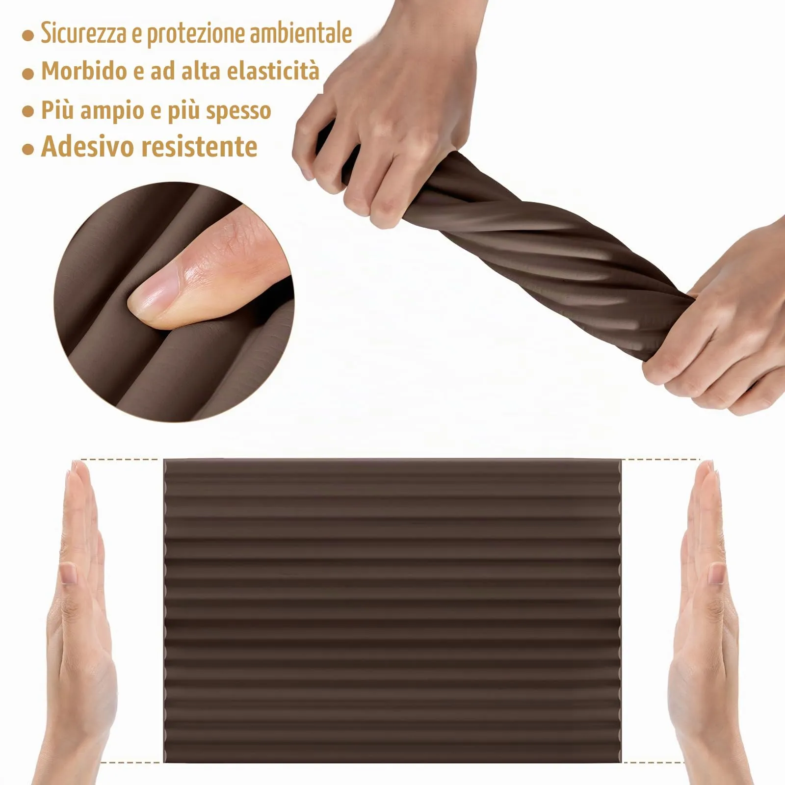ZLLkeji Paraspigoli Angolari Per Bambini Anti Collisione Sicurezza Paraspigoli Per Vecchio Schiuma Adesiva Anti Collisione Extra Spesso Bordi Protezione Protezione Scrivania Computer Mobili Marrone - immagine 7