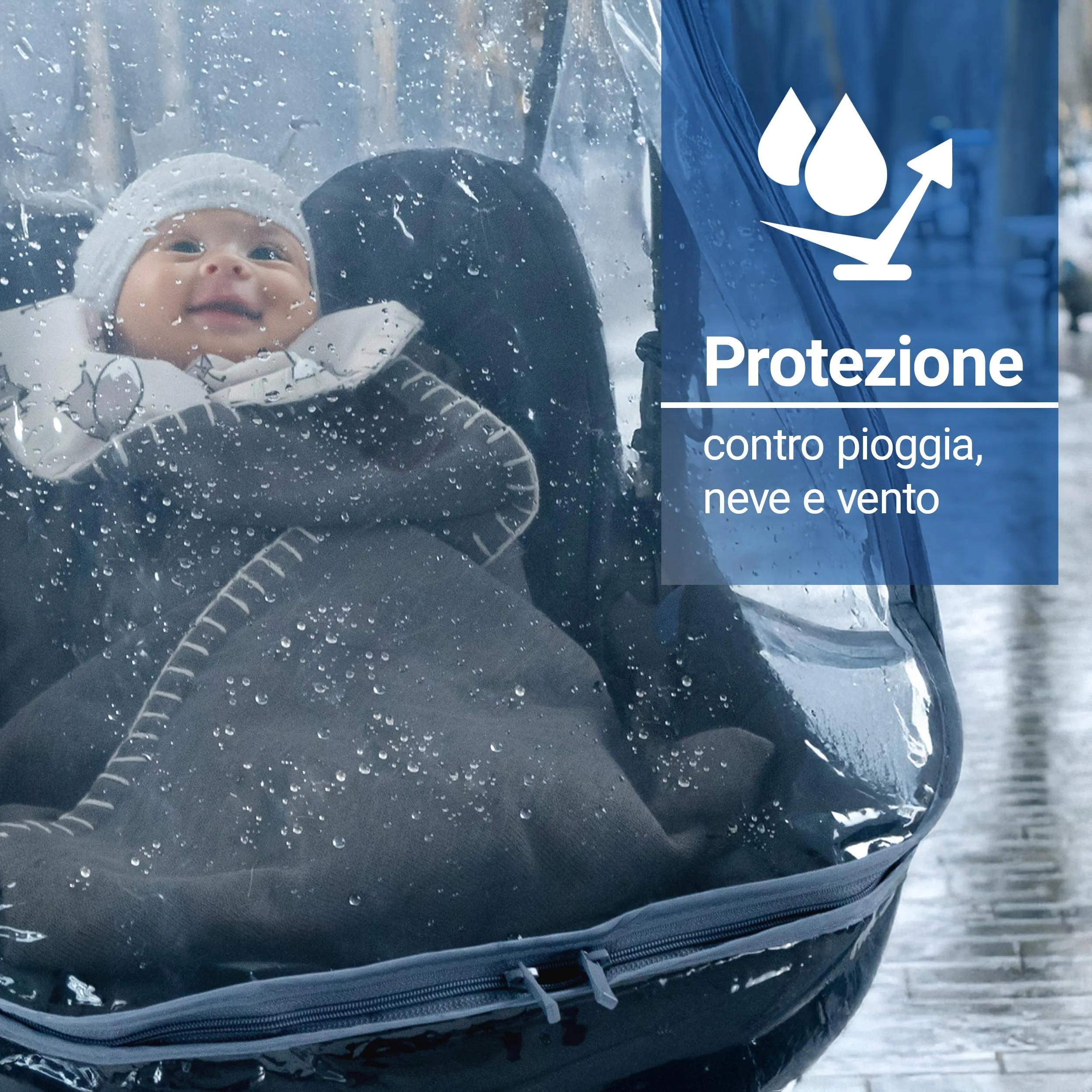 Zamboo Parapioggia Ovetto Universale, Privo di PVC e Copertura in PEVA - immagine 2
