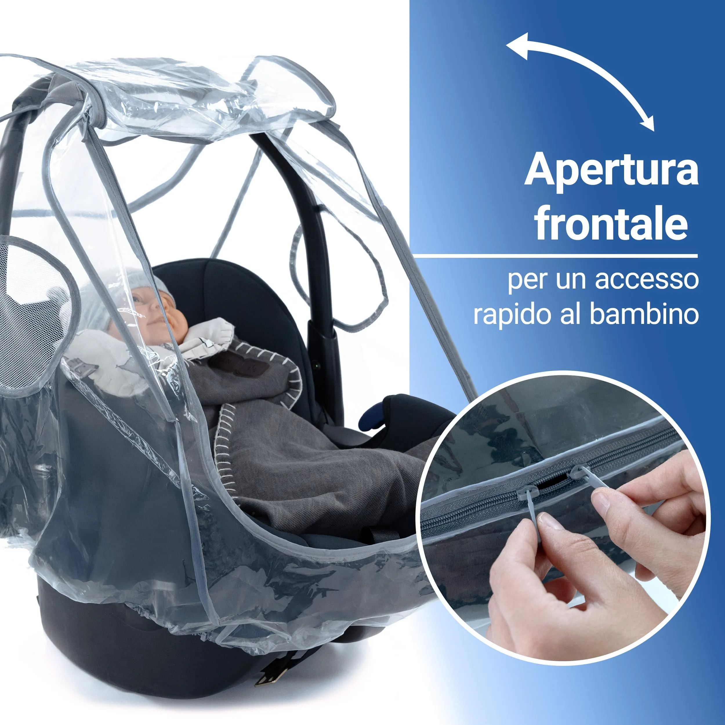 Zamboo Parapioggia Ovetto Universale, Privo di PVC e Copertura in PEVA - immagine 3