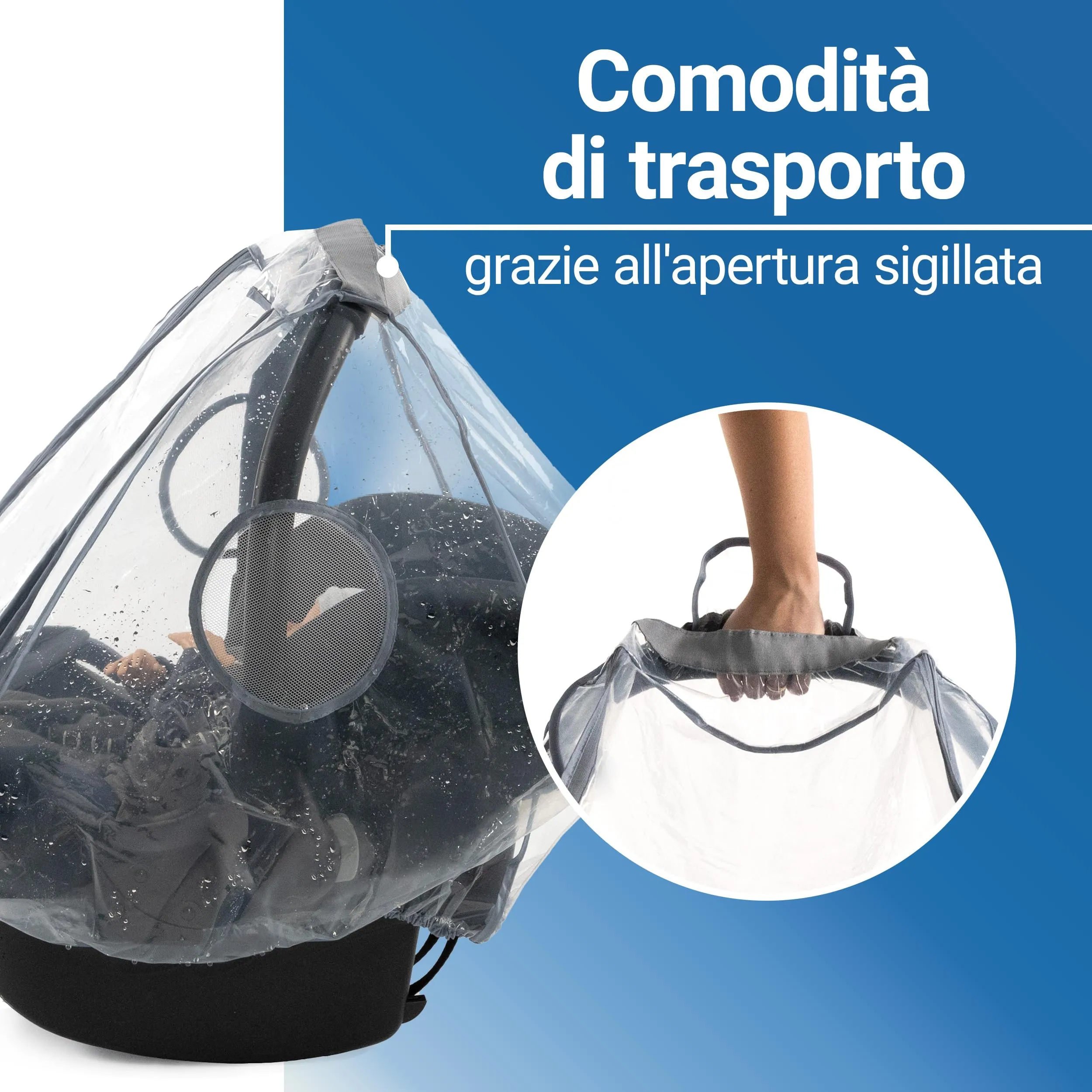 Zamboo Parapioggia Ovetto Universale, Privo di PVC e Copertura in PEVA - immagine 6