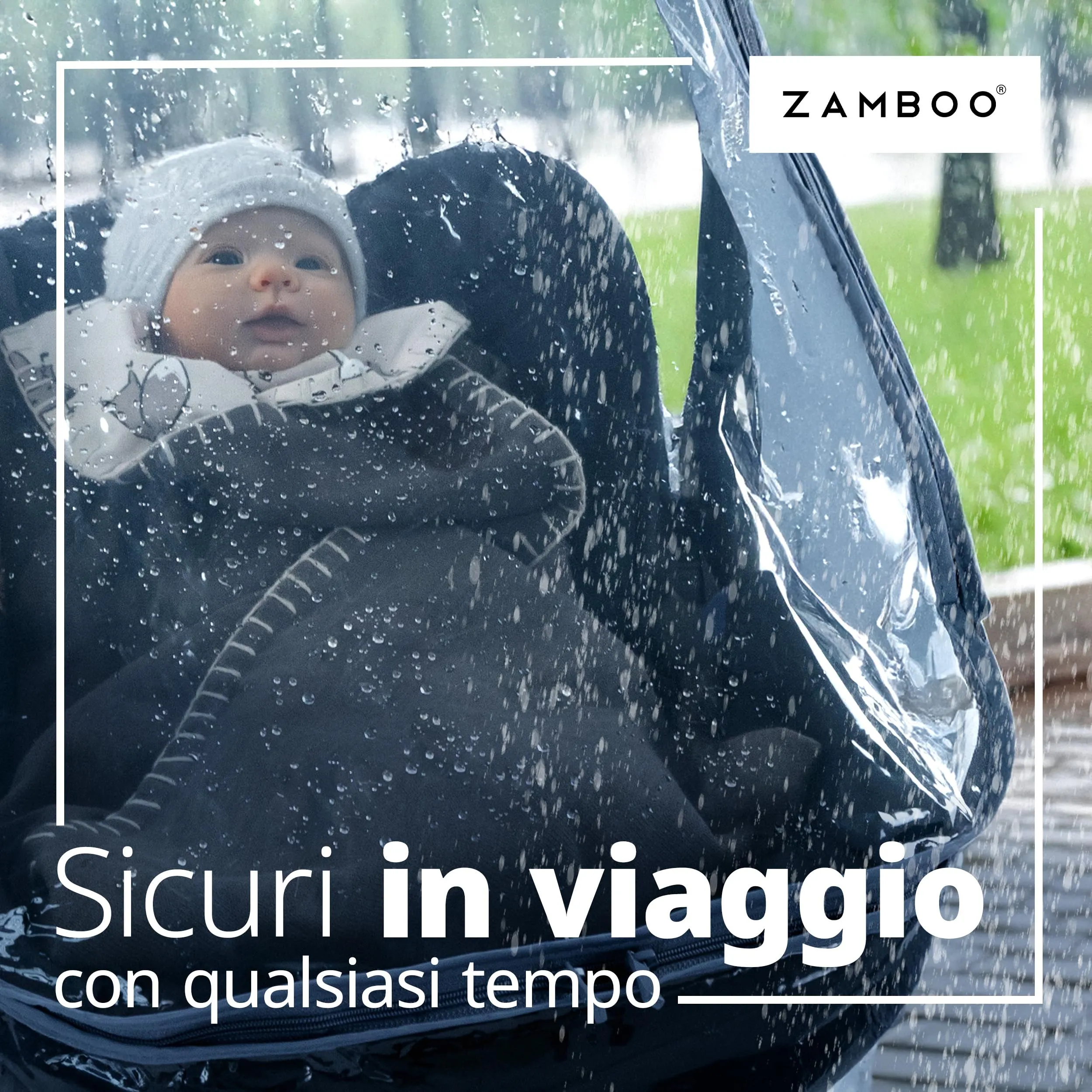 Zamboo Parapioggia Ovetto Universale, Privo di PVC e Copertura in PEVA - immagine 9