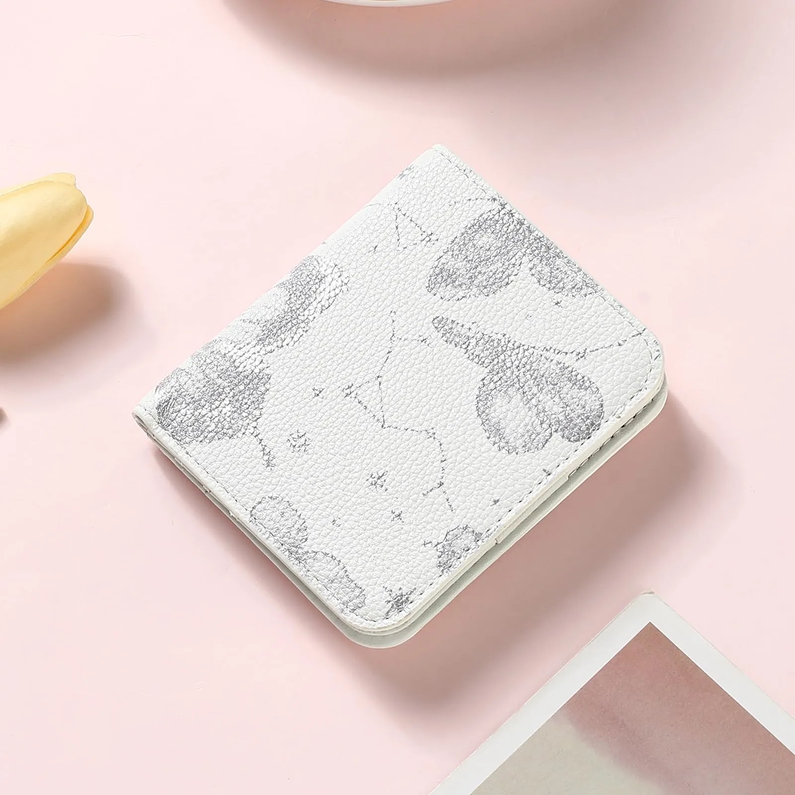 GAEKEAO Portafoglio da Donna in pelle, Portafogli Donna Piccoli con cerniere blocco RFID Portamonete, 7 Scomparti per Carte con 1 Finestra di Identificazione e 1 Tasca con Cerniera - immagine 4