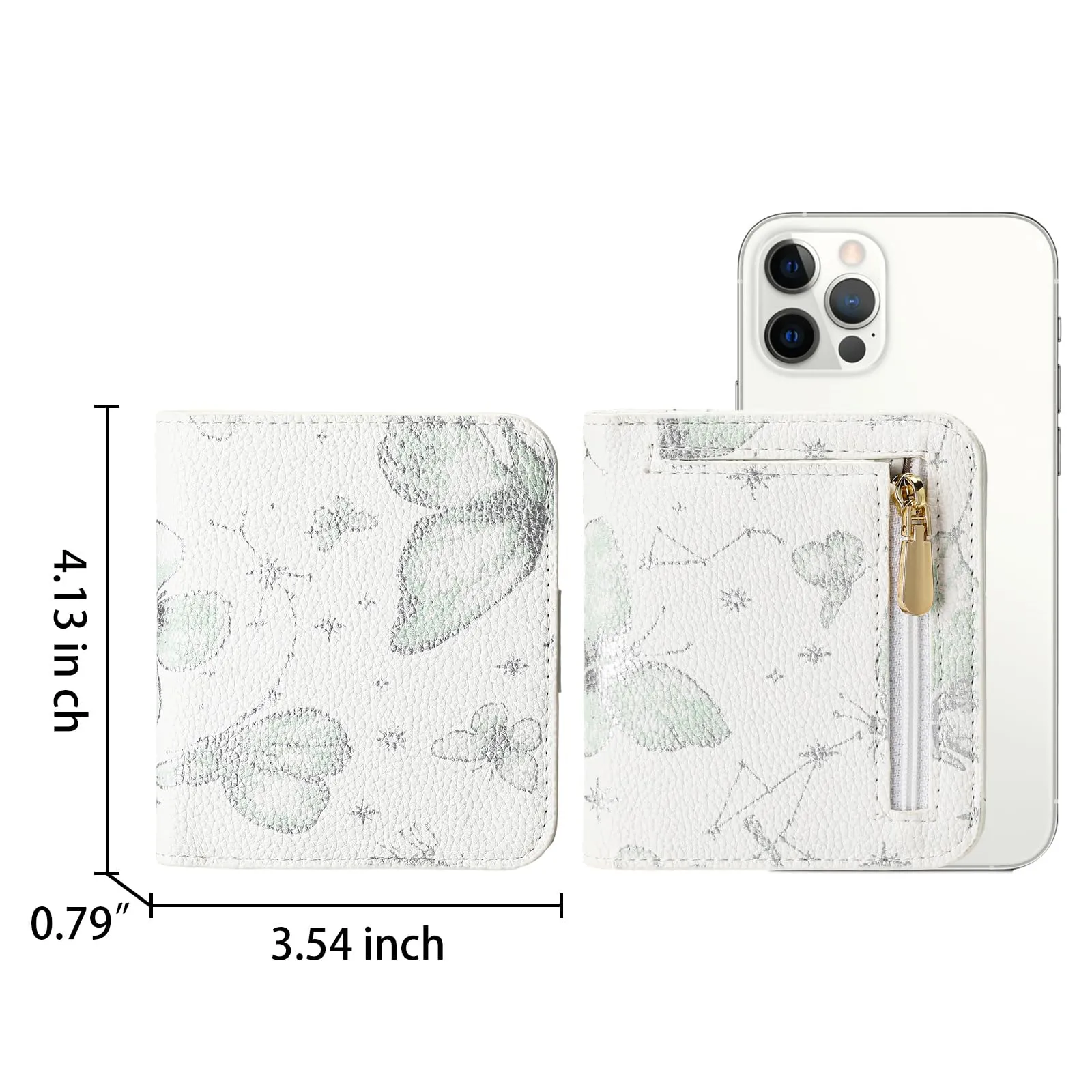 GAEKEAO Portafoglio da Donna in pelle, Portafogli Donna Piccoli con cerniere blocco RFID Portamonete, 7 Scomparti per Carte con 1 Finestra di Identificazione e 1 Tasca con Cerniera - immagine 2