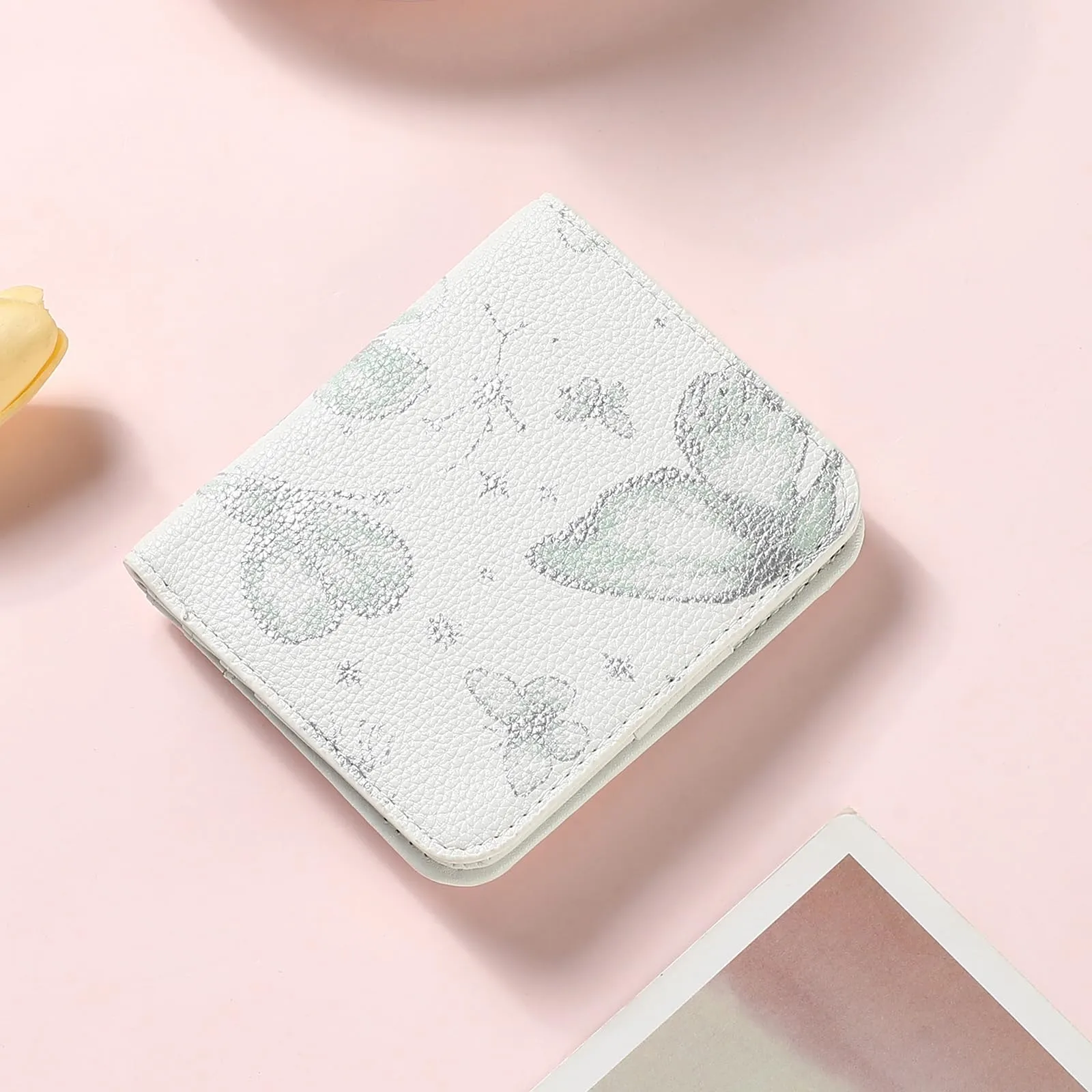 GAEKEAO Portafoglio da Donna in pelle, Portafogli Donna Piccoli con cerniere blocco RFID Portamonete, 7 Scomparti per Carte con 1 Finestra di Identificazione e 1 Tasca con Cerniera - immagine 4