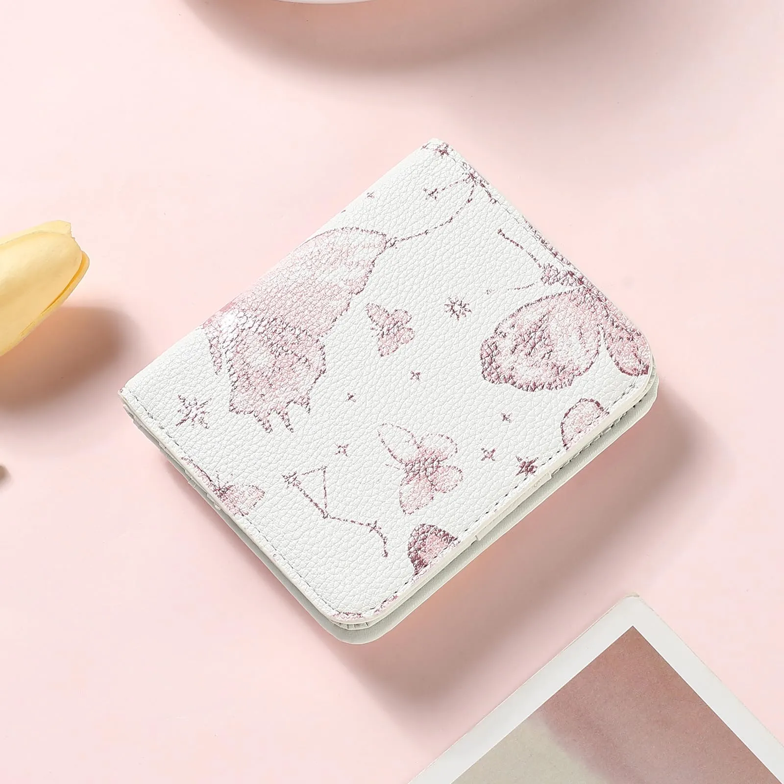 GAEKEAO Portafoglio da Donna in pelle, Portafogli Donna Piccoli con cerniere blocco RFID Portamonete, 7 Scomparti per Carte con 1 Finestra di Identificazione e 1 Tasca con Cerniera - immagine 4