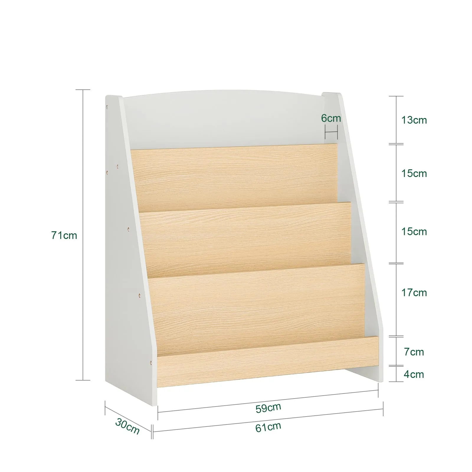 SoBuy Libreria Montessoriana per Bambini a 4 Ripiani 61x30x71cm Cameretta - immagine 4