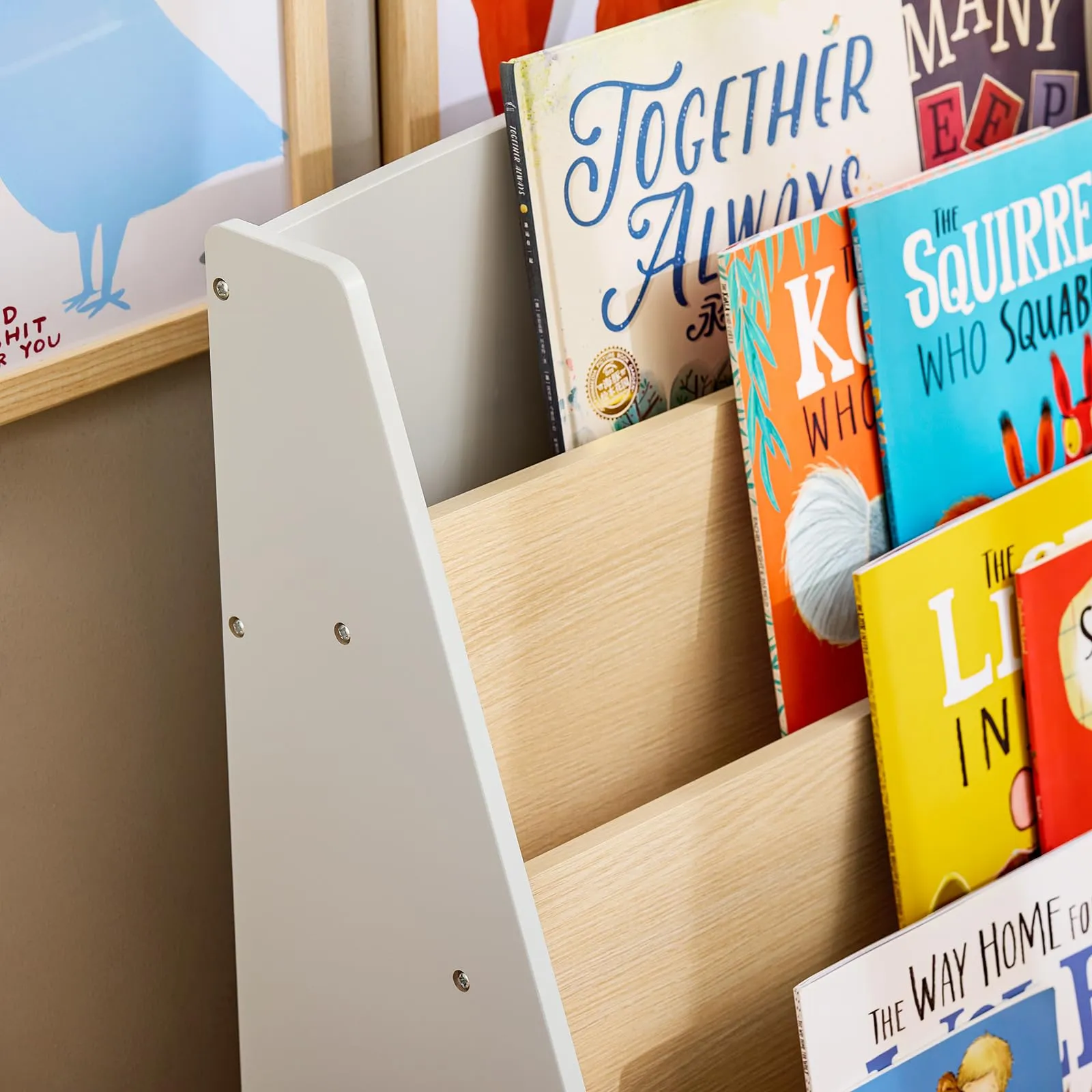 SoBuy Libreria Montessoriana per Bambini a 4 Ripiani 61x30x71cm Cameretta - immagine 5
