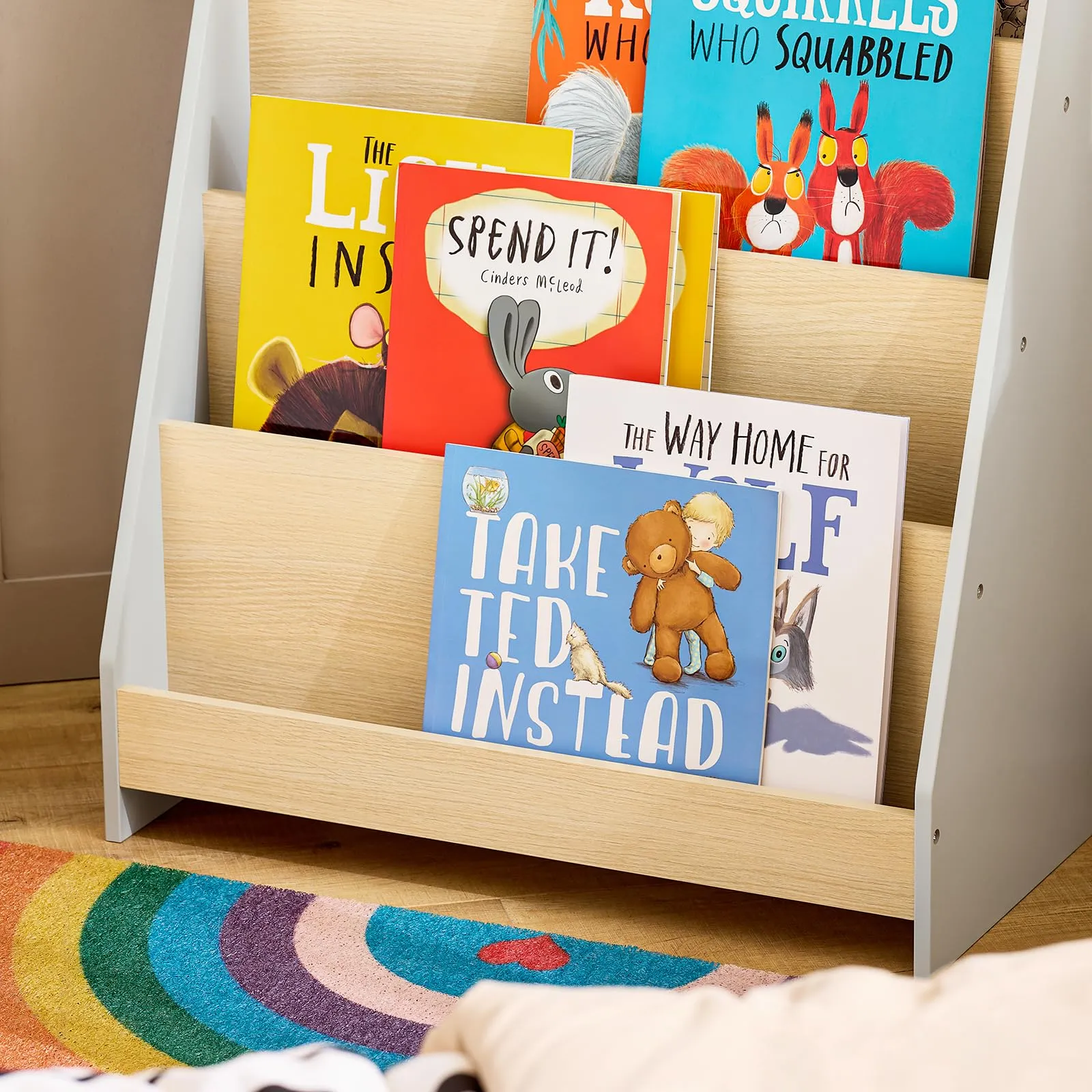 SoBuy Libreria Montessoriana per Bambini a 4 Ripiani 61x30x71cm Cameretta - immagine 6
