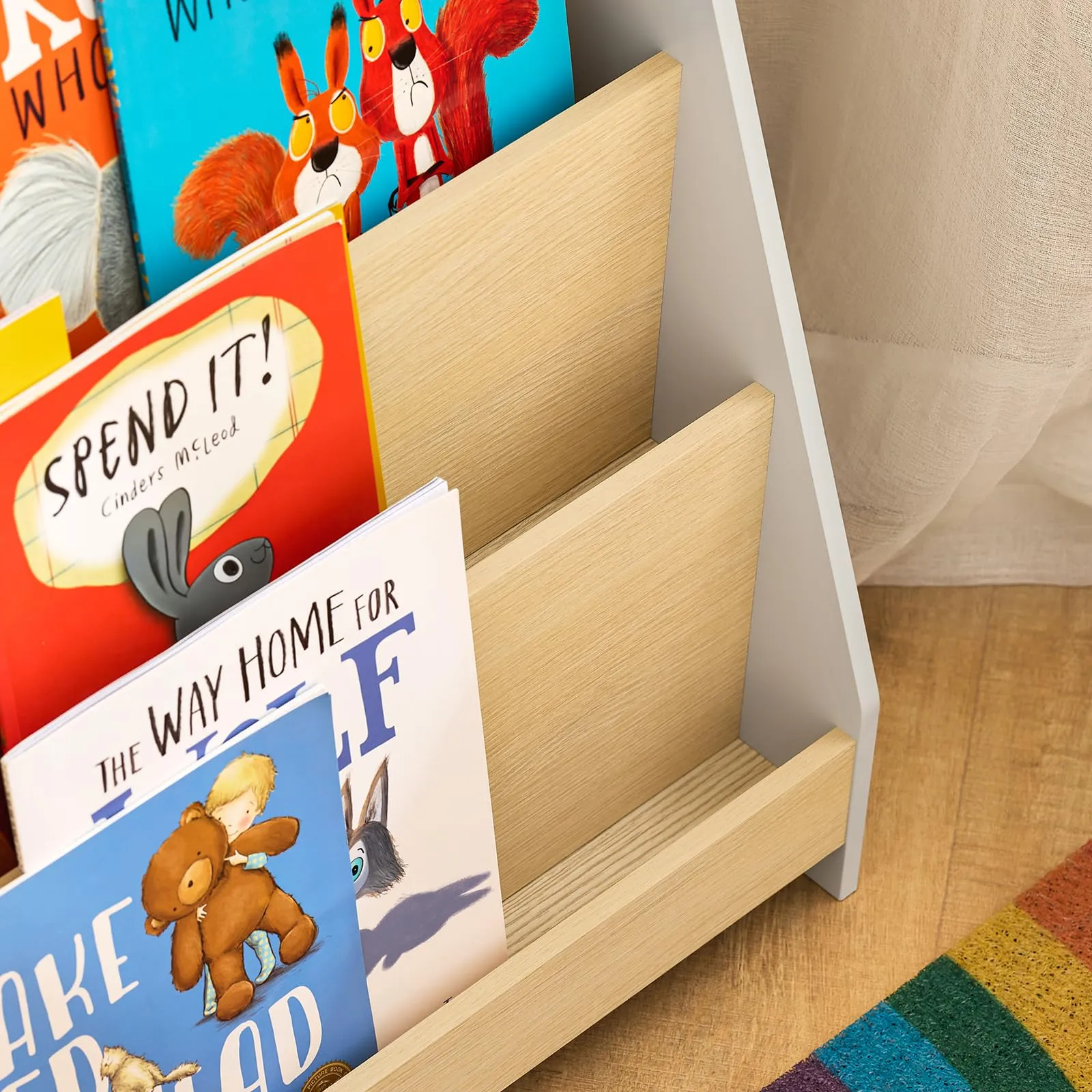 SoBuy Libreria Montessoriana per Bambini a 4 Ripiani 61x30x71cm Cameretta - immagine 7