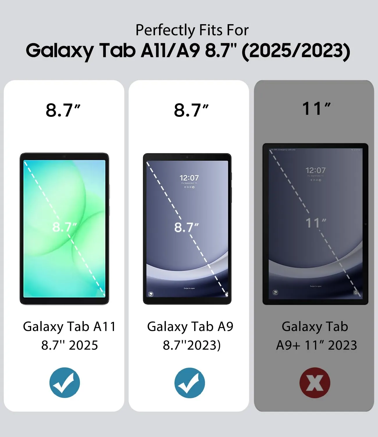 TiMOVO Cover per Samsung Galaxy Tab A11/A9 8,7 Pollici, Fiori - immagine 2