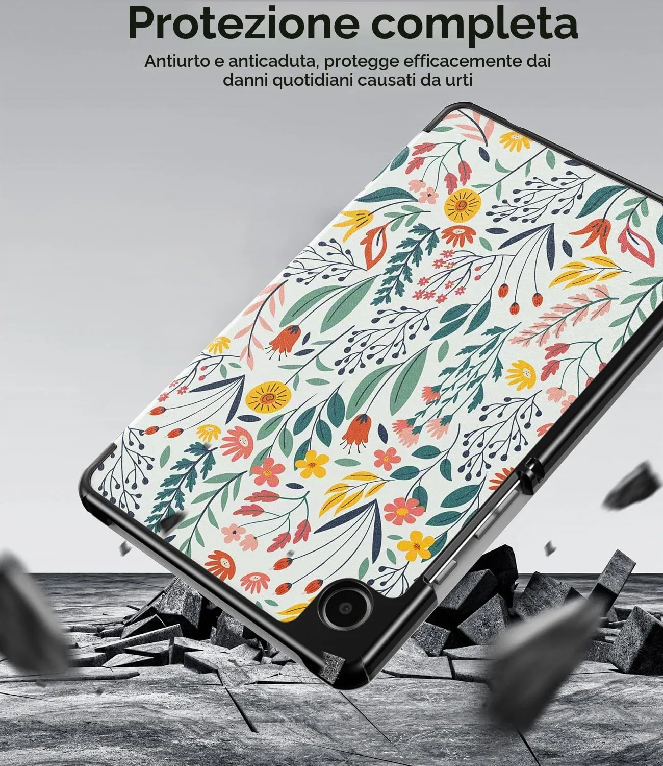 TiMOVO Cover per Samsung Galaxy Tab A11/A9 8,7 Pollici, Fiori - immagine 5